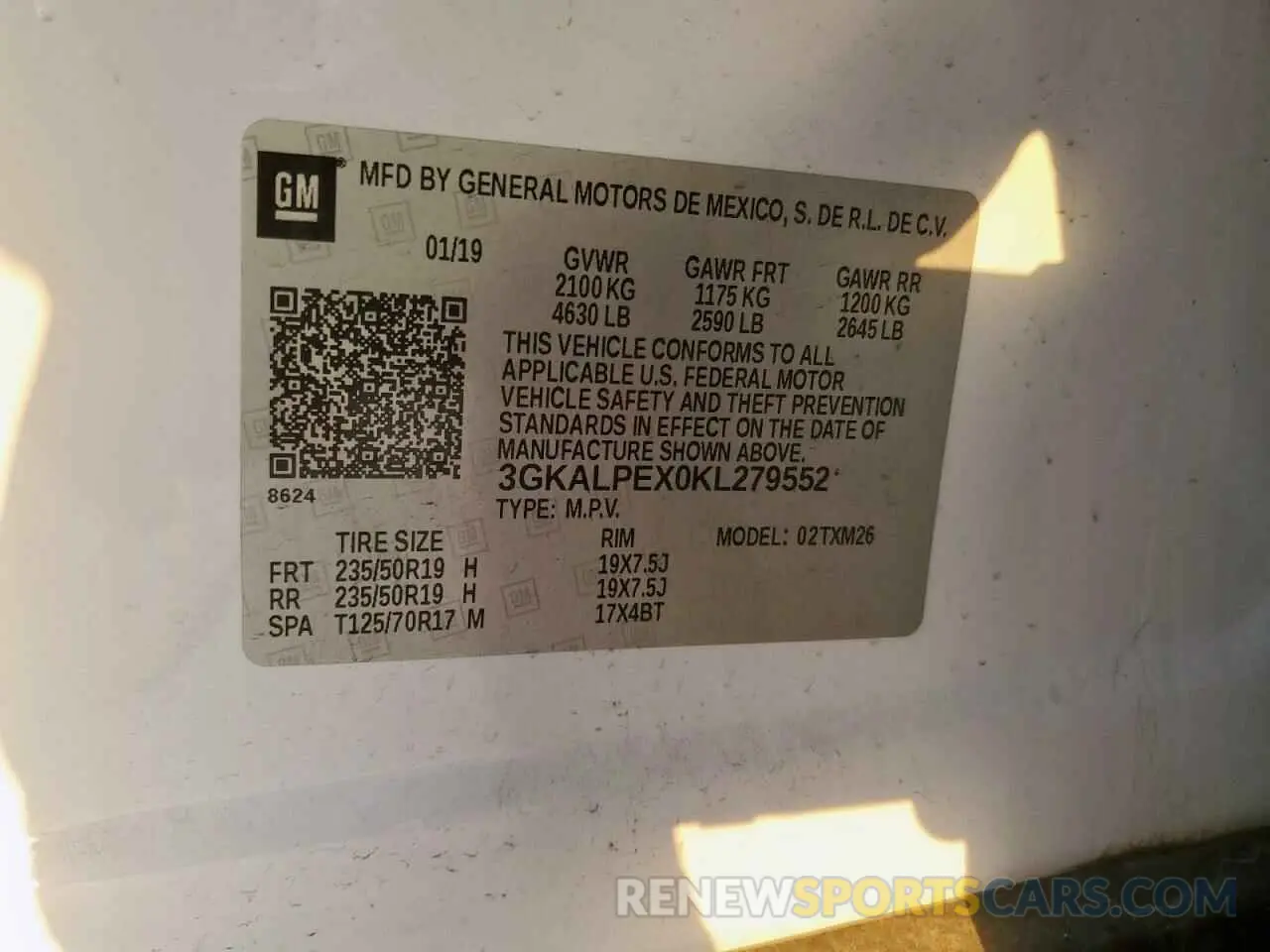 14 Photograph of a damaged car 3GKALPEX0KL279552 GMC TERRAIN 2019
