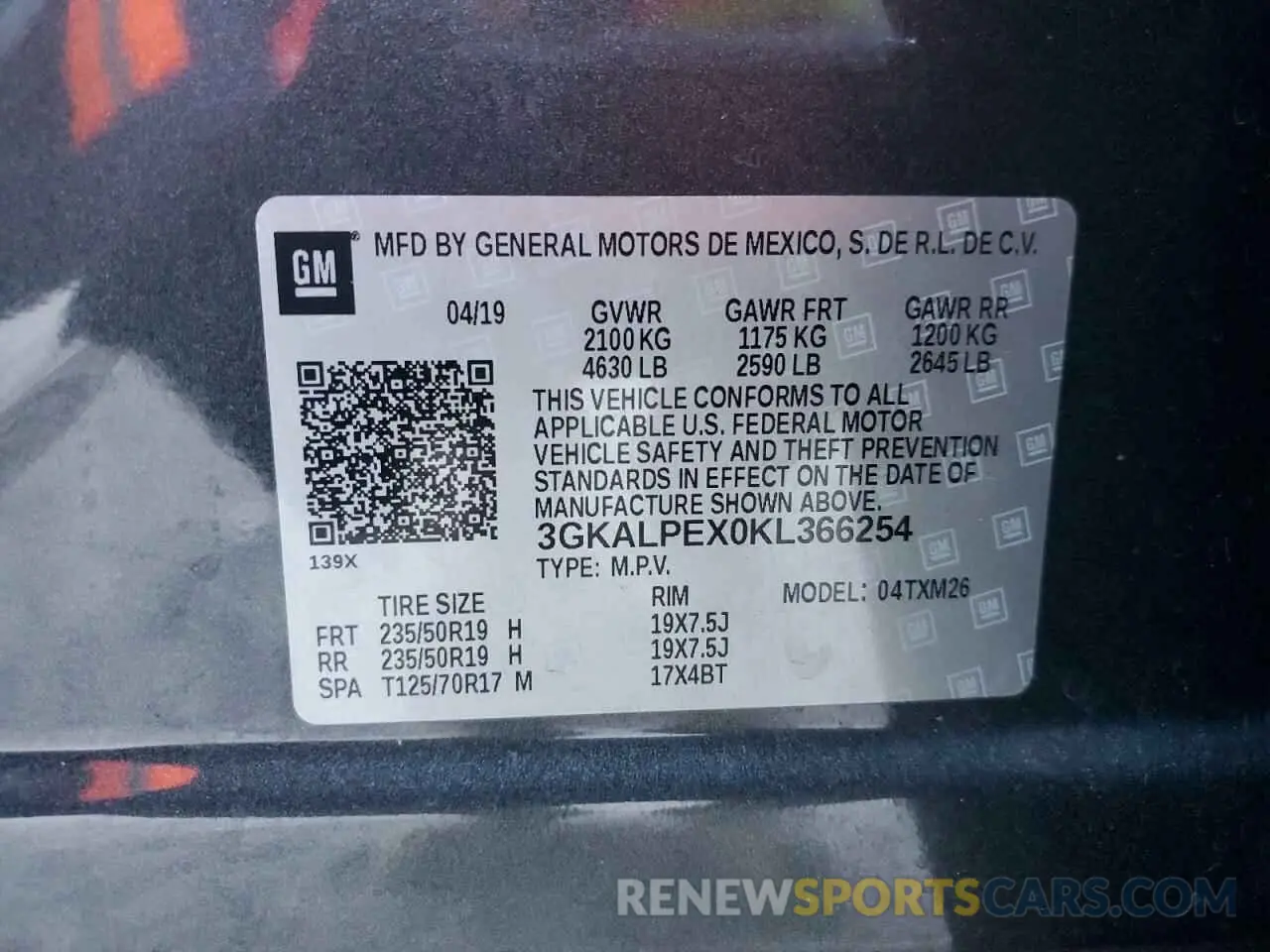 13 Photograph of a damaged car 3GKALPEX0KL366254 GMC TERRAIN 2019