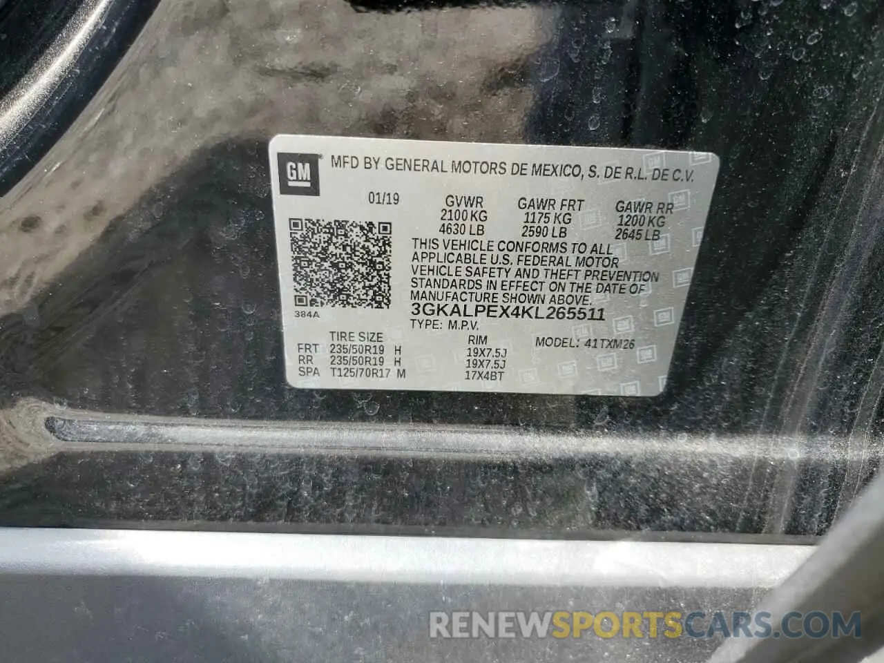 13 Photograph of a damaged car 3GKALPEX4KL265511 GMC TERRAIN 2019
