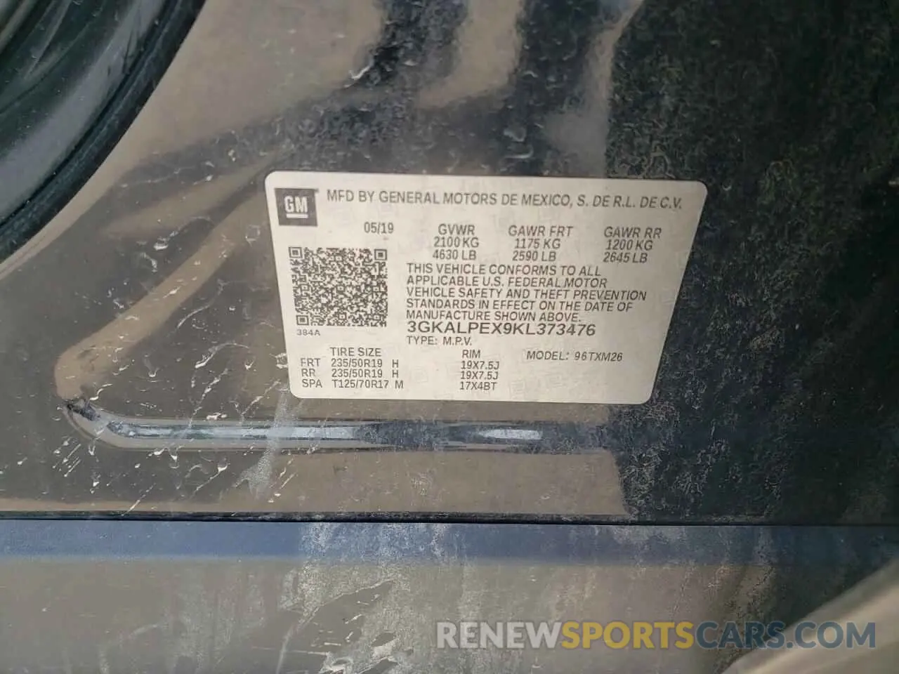 13 Photograph of a damaged car 3GKALPEX9KL373476 GMC TERRAIN 2019