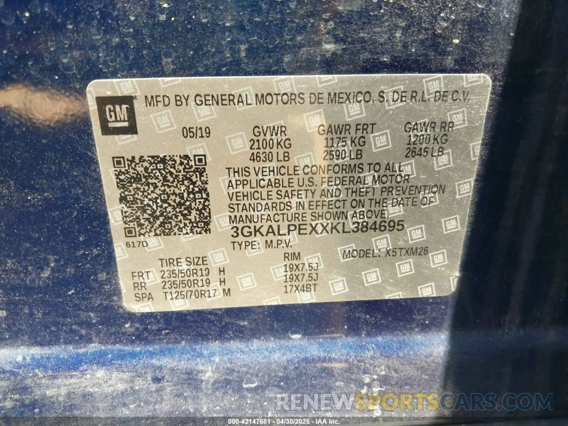 9 Photograph of a damaged car 3GKALPEXXKL384695 GMC TERRAIN 2019