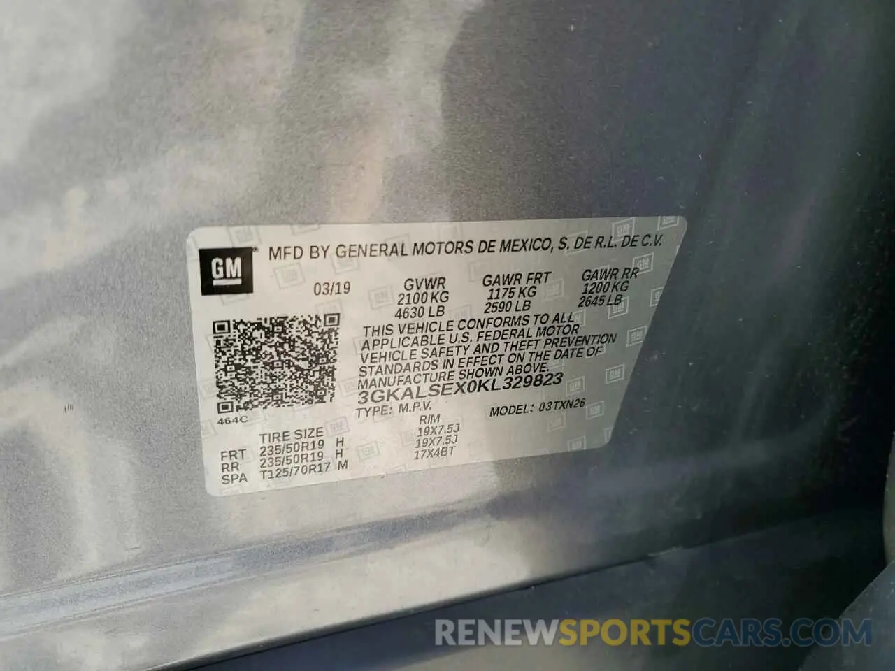 14 Photograph of a damaged car 3GKALSEX0KL329823 GMC TERRAIN 2019