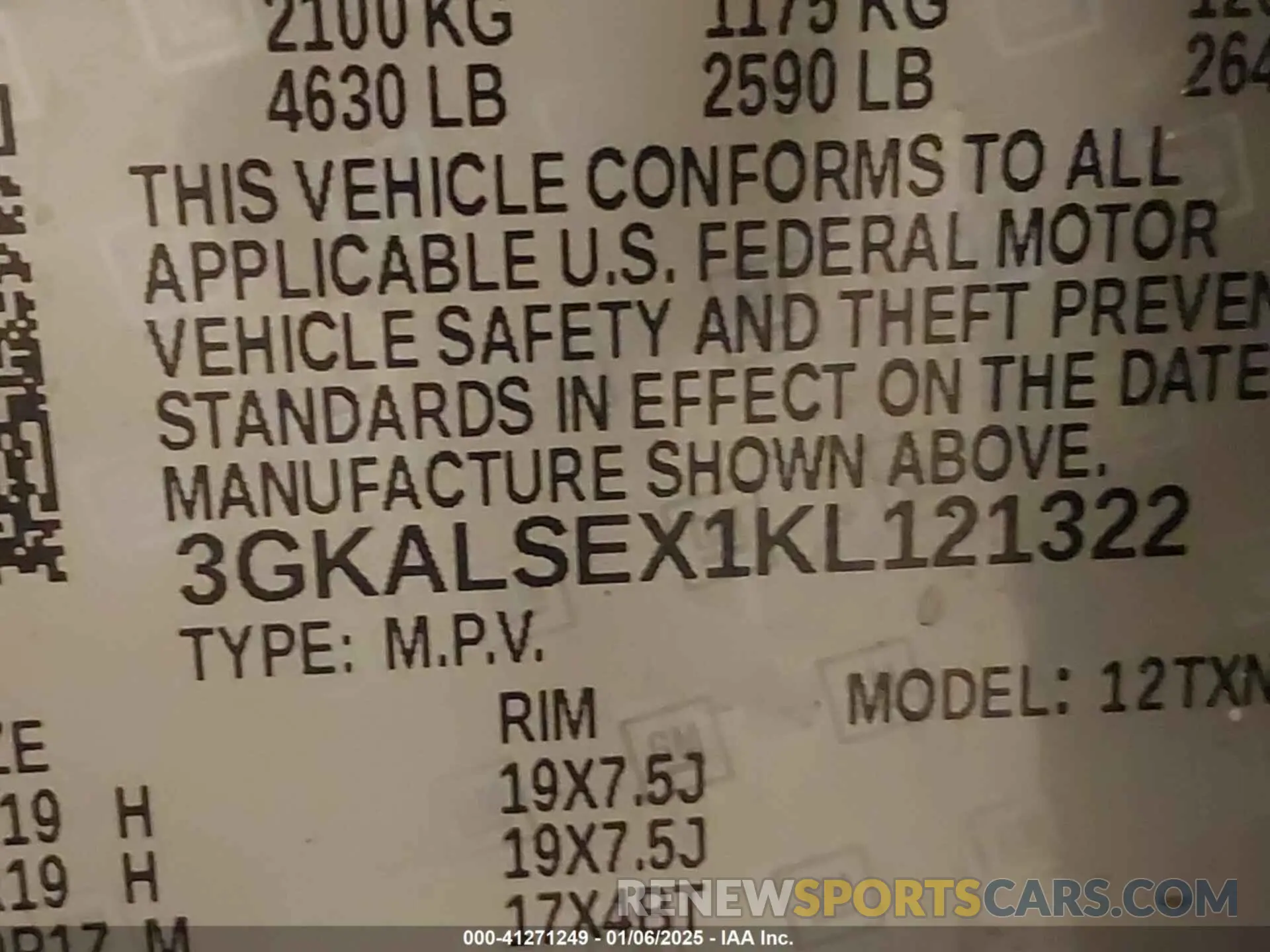 9 Photograph of a damaged car 3GKALSEX1KL121322 GMC TERRAIN 2019