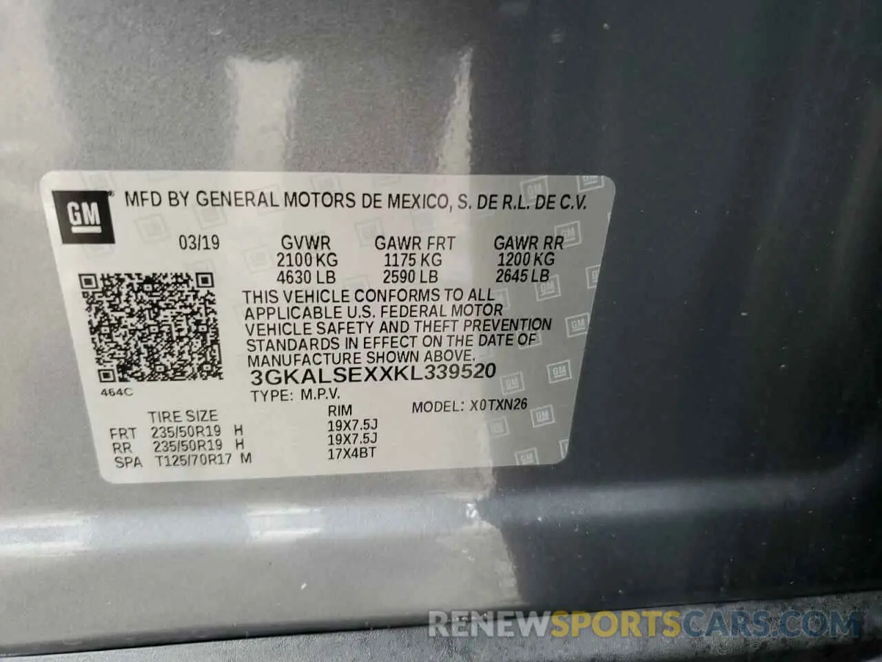 14 Photograph of a damaged car 3GKALSEXXKL339520 GMC TERRAIN 2019