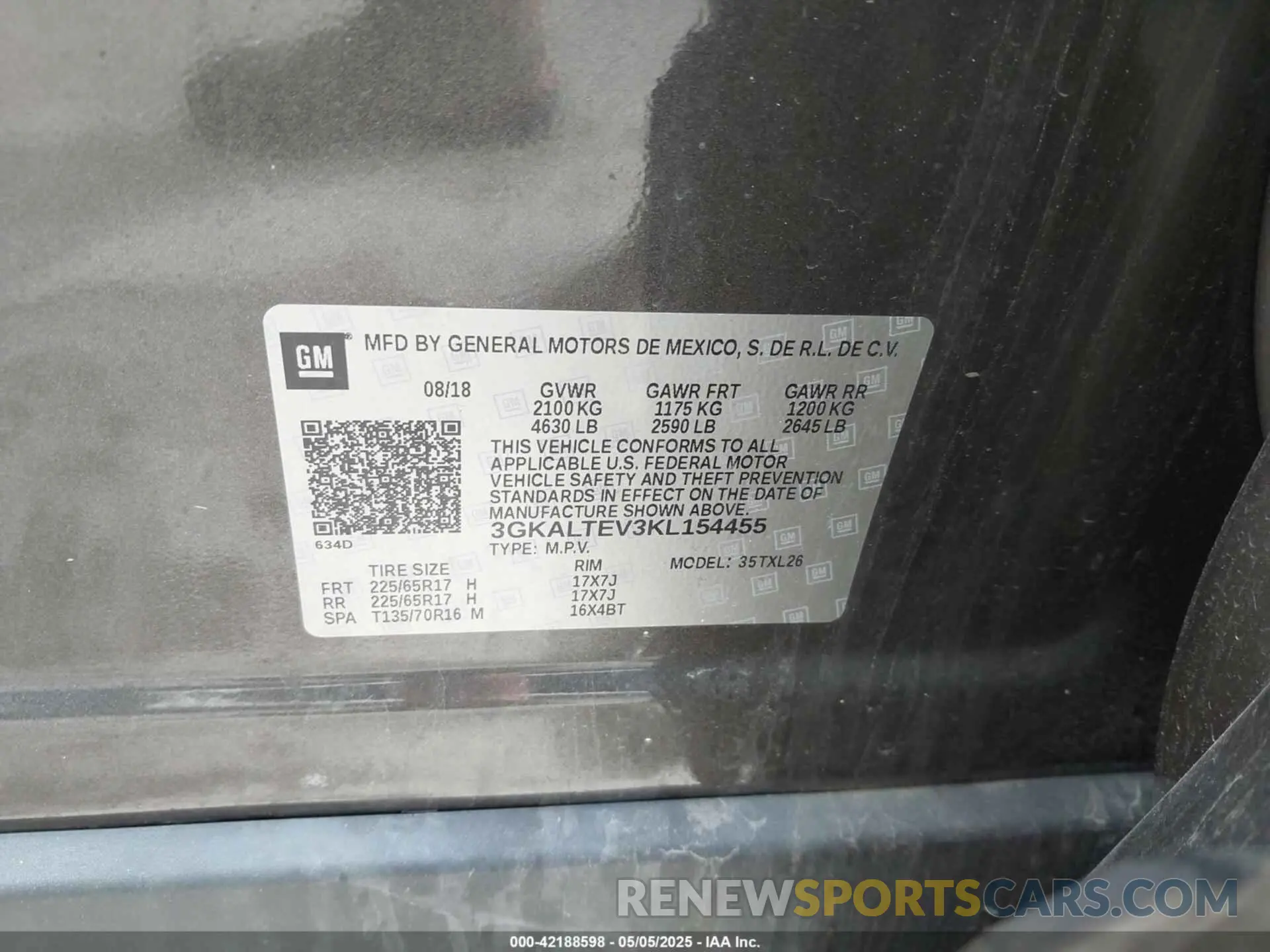 9 Photograph of a damaged car 3GKALTEV3KL154455 GMC TERRAIN 2019