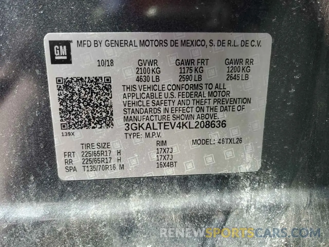 16 Photograph of a damaged car 3GKALTEV4KL208636 GMC TERRAIN 2019