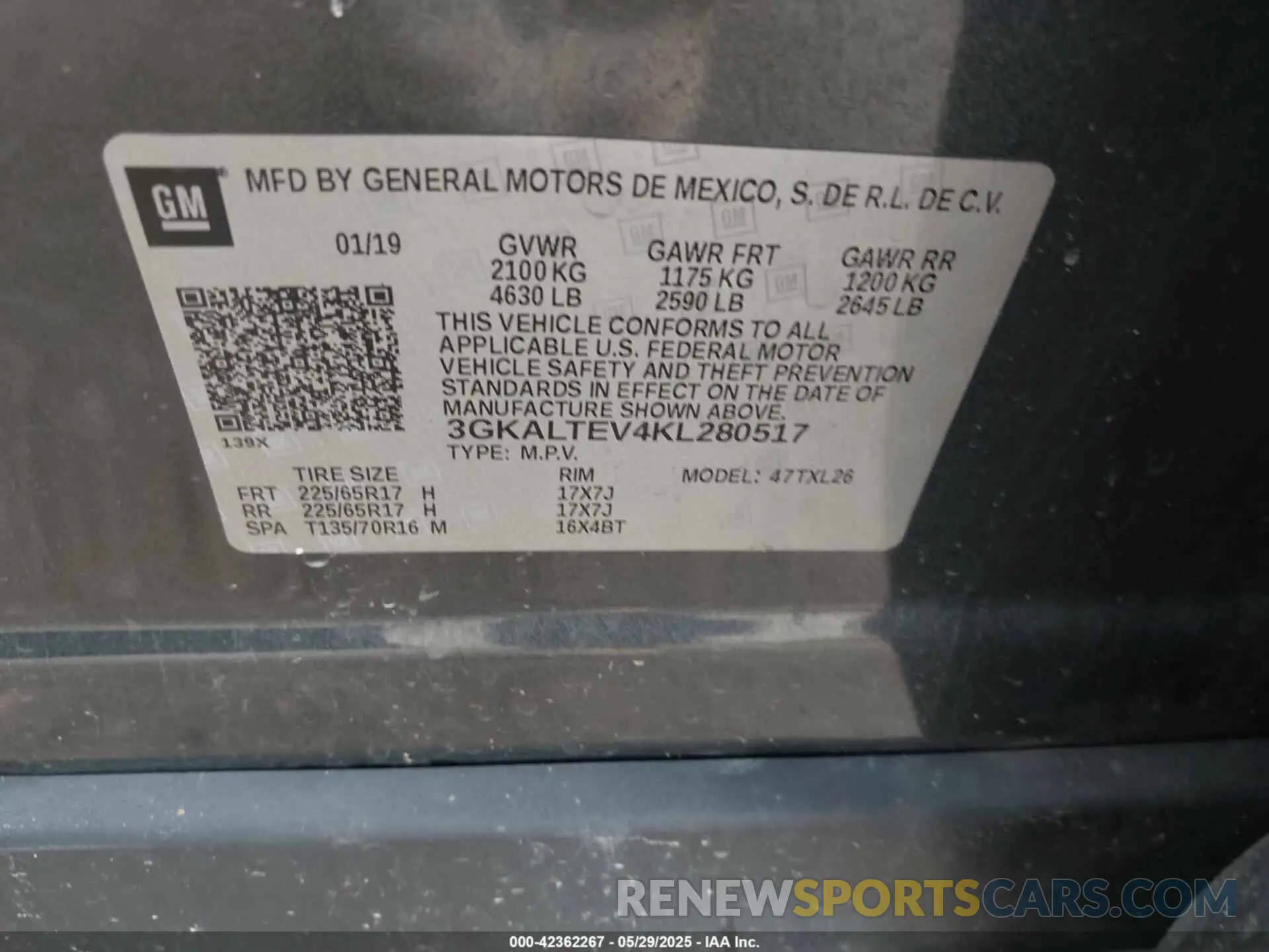 9 Photograph of a damaged car 3GKALTEV4KL280517 GMC TERRAIN 2019
