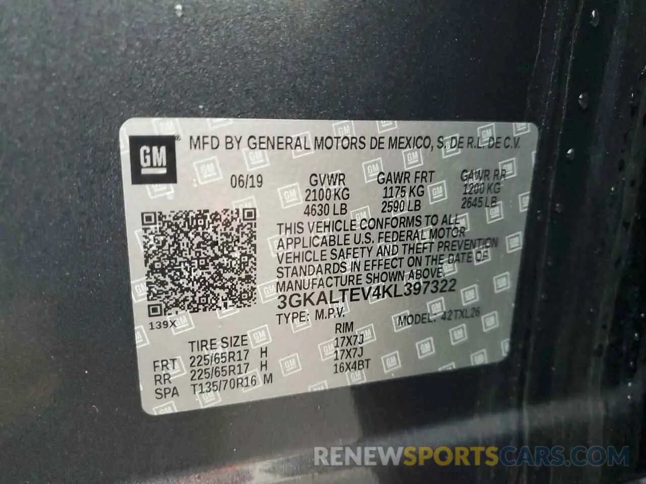 13 Photograph of a damaged car 3GKALTEV4KL397322 GMC TERRAIN 2019
