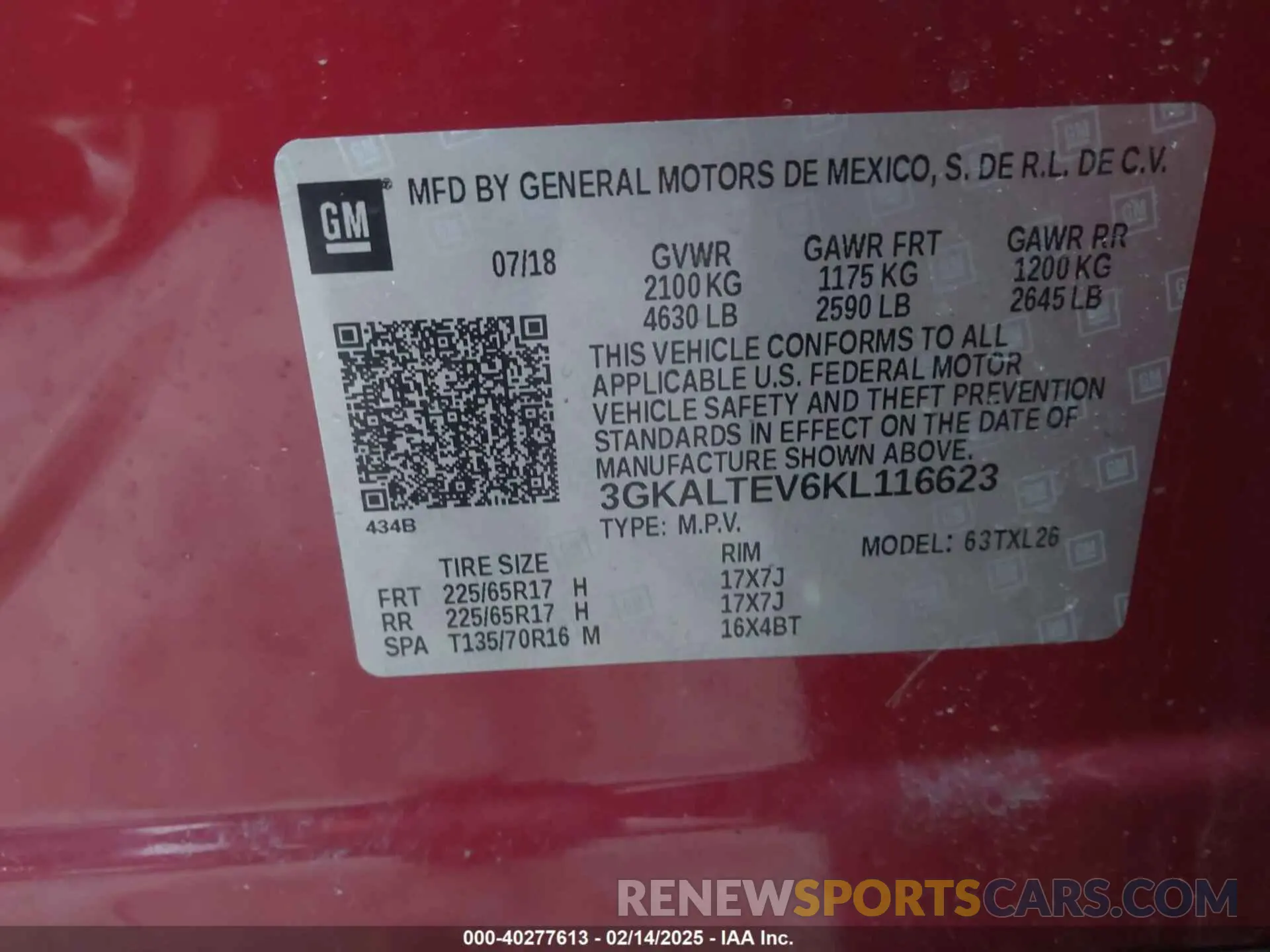 9 Photograph of a damaged car 3GKALTEV6KL116623 GMC TERRAIN 2019