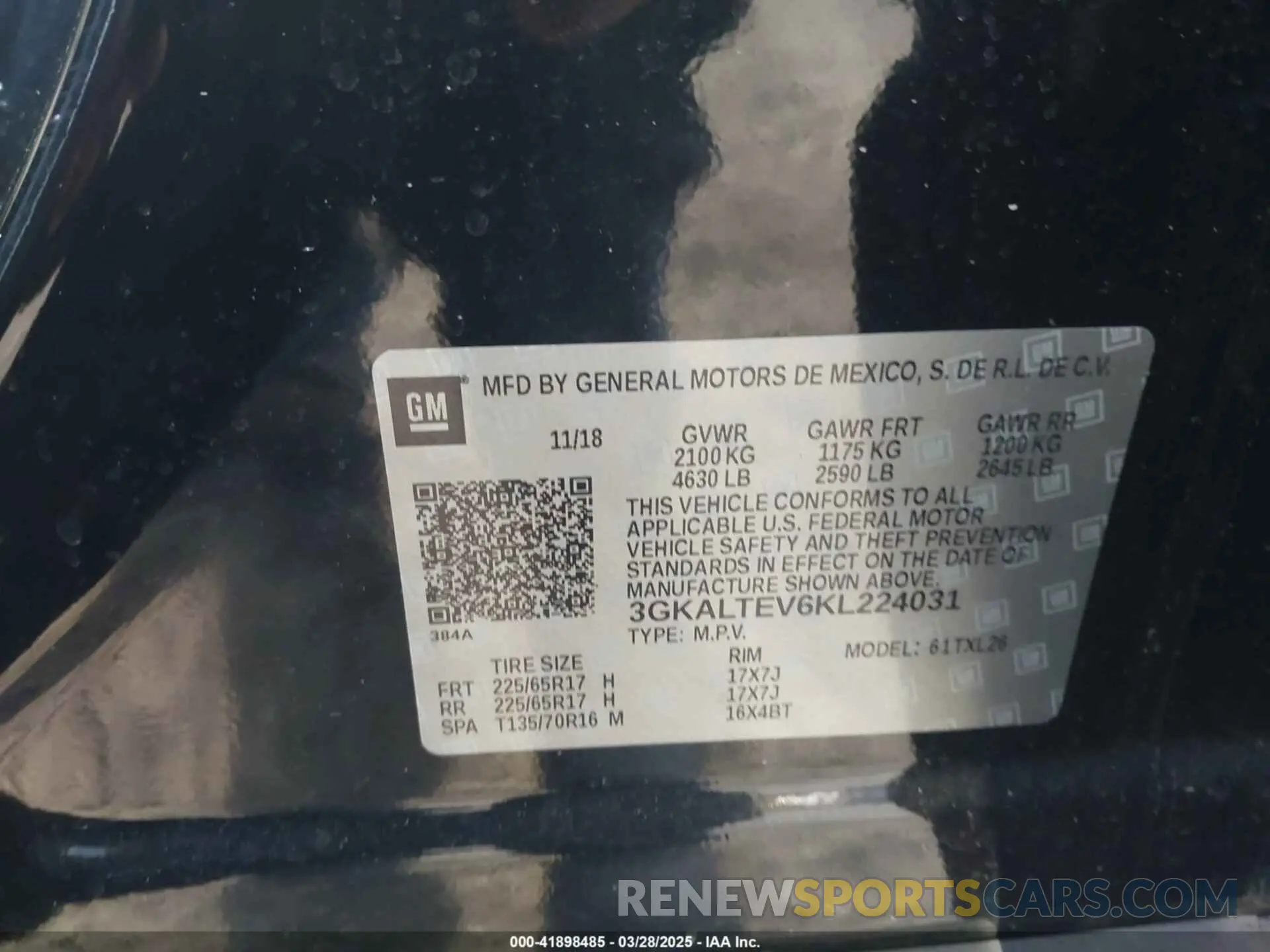 9 Photograph of a damaged car 3GKALTEV6KL224031 GMC TERRAIN 2019