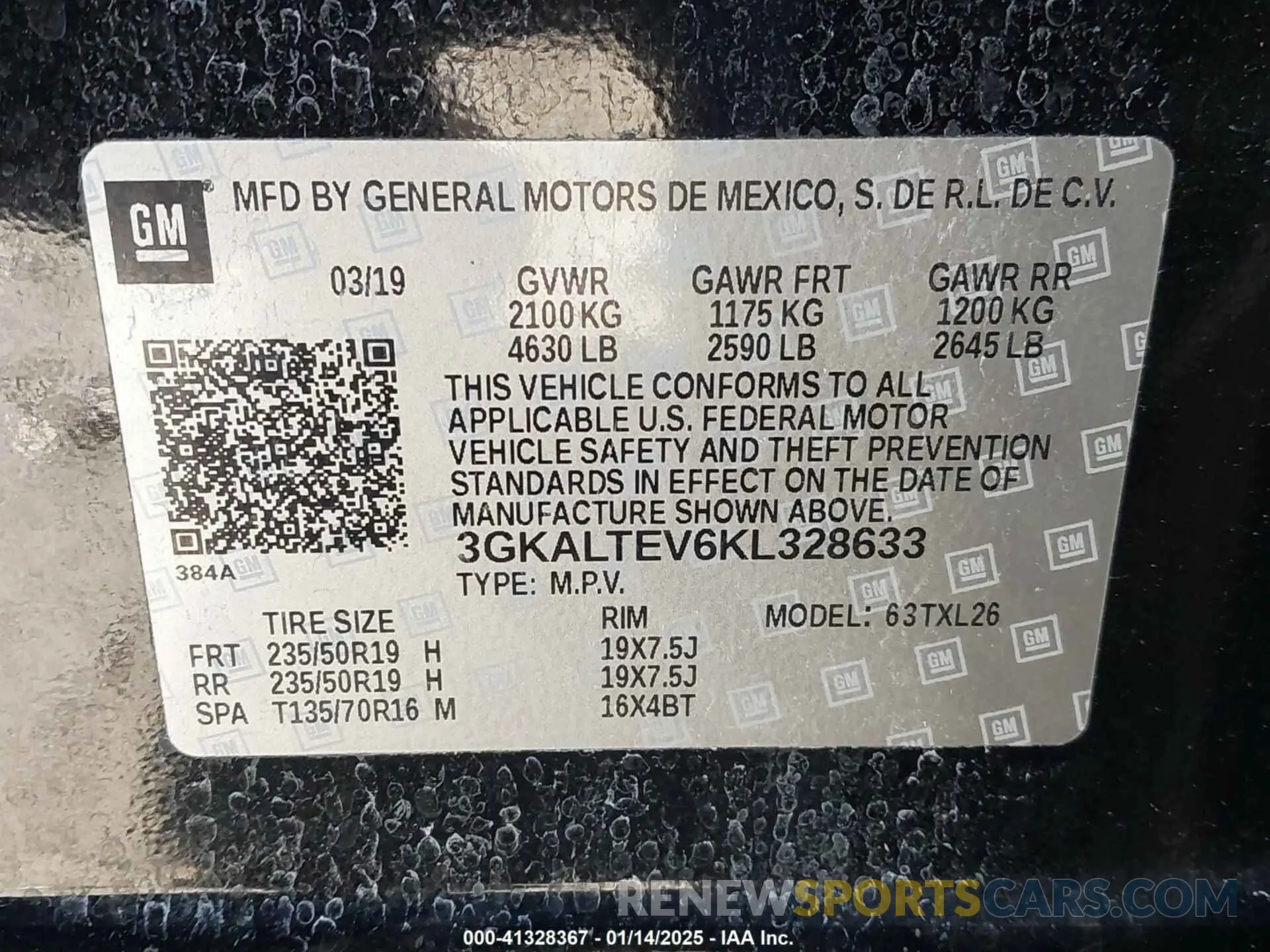 9 Photograph of a damaged car 3GKALTEV6KL328633 GMC TERRAIN 2019