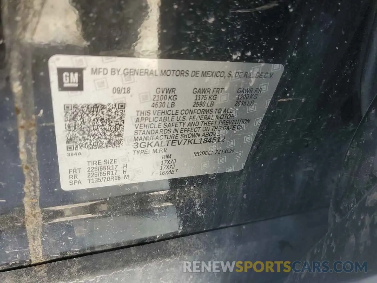 14 Photograph of a damaged car 3GKALTEV7KL184512 GMC TERRAIN 2019