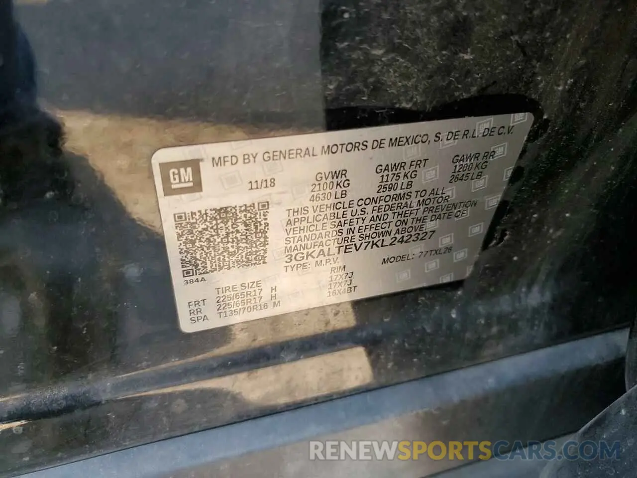 13 Photograph of a damaged car 3GKALTEV7KL242327 GMC TERRAIN 2019