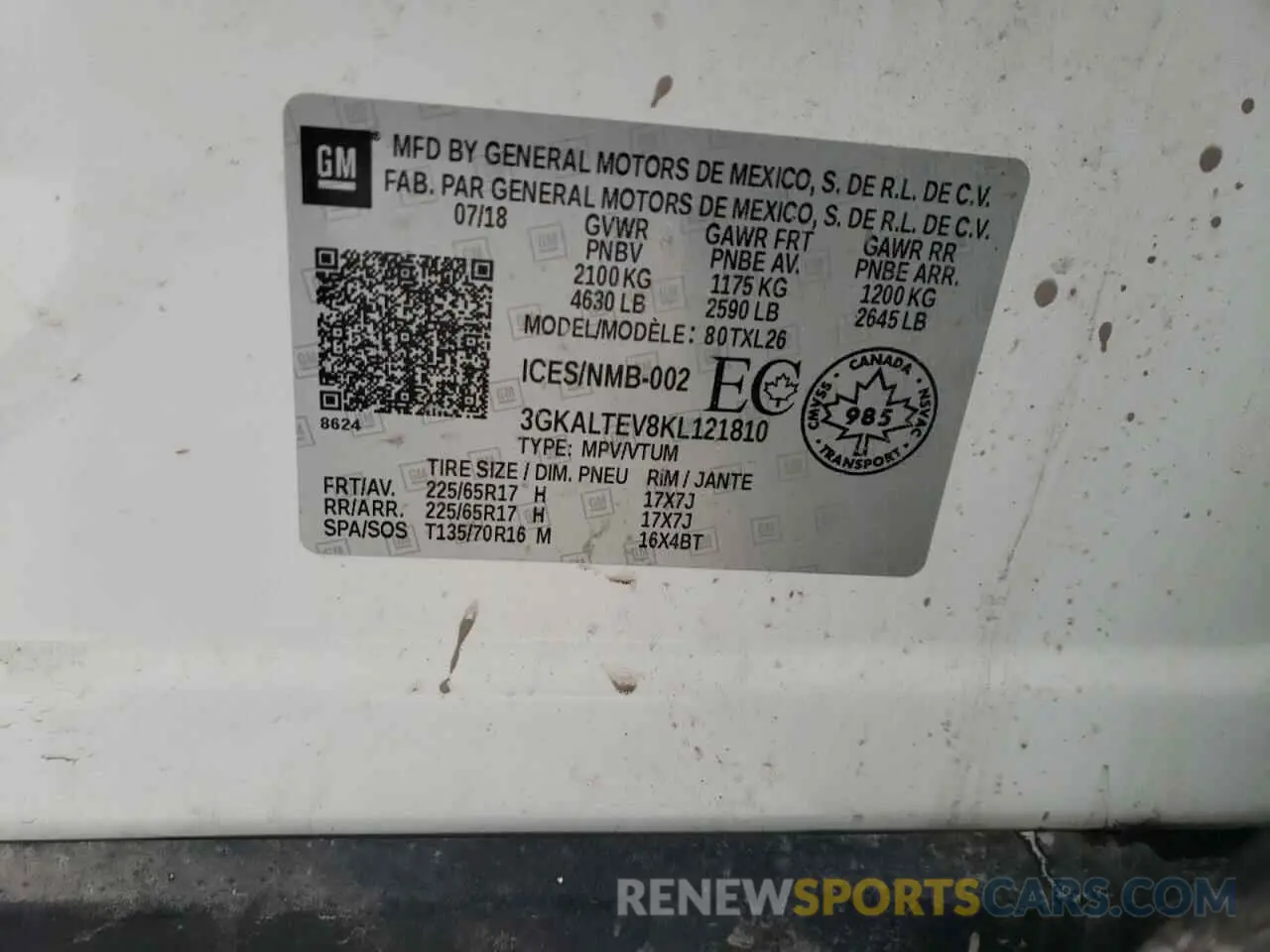 12 Photograph of a damaged car 3GKALTEV8KL121810 GMC TERRAIN 2019