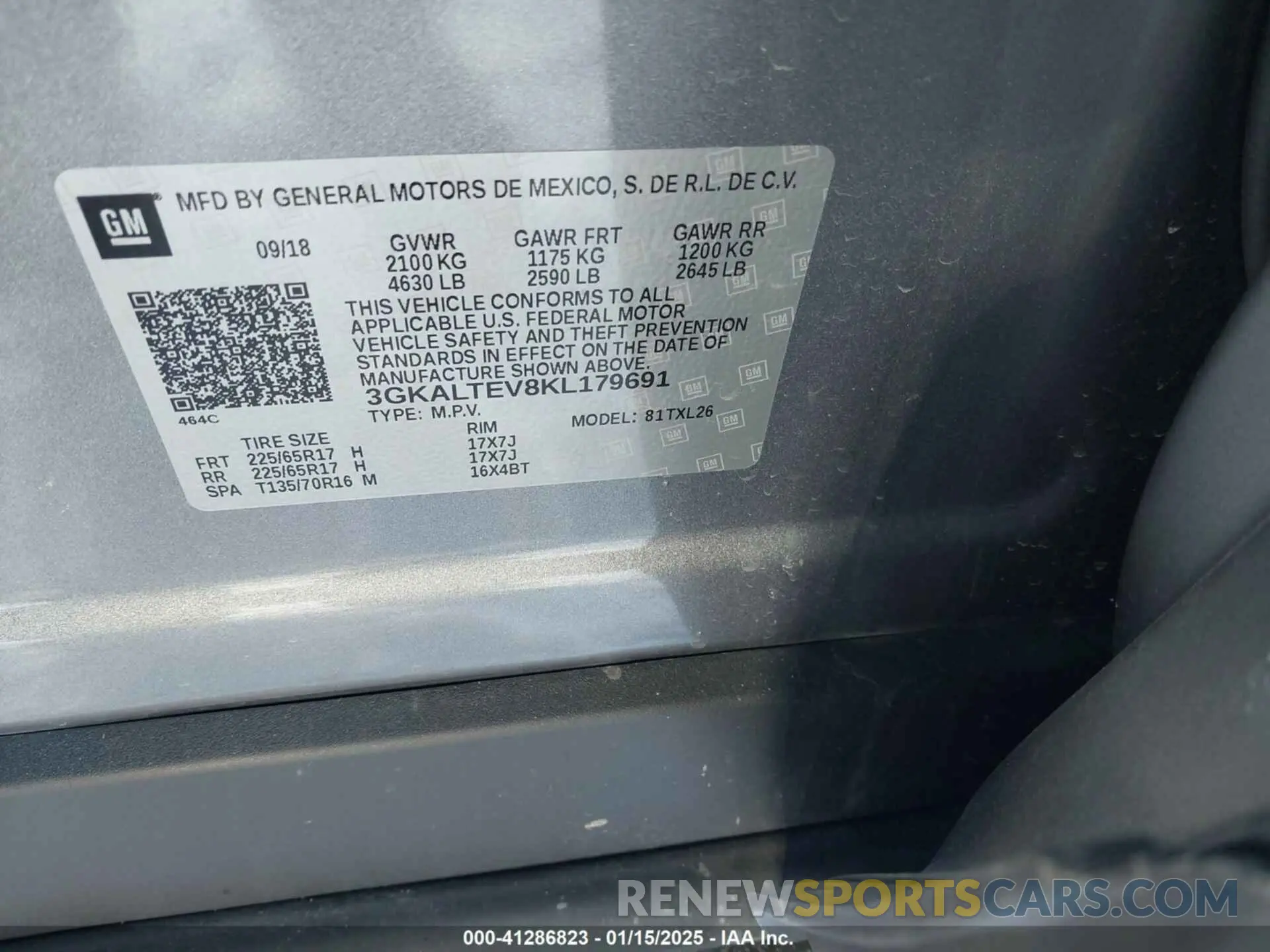 9 Photograph of a damaged car 3GKALTEV8KL179691 GMC TERRAIN 2019