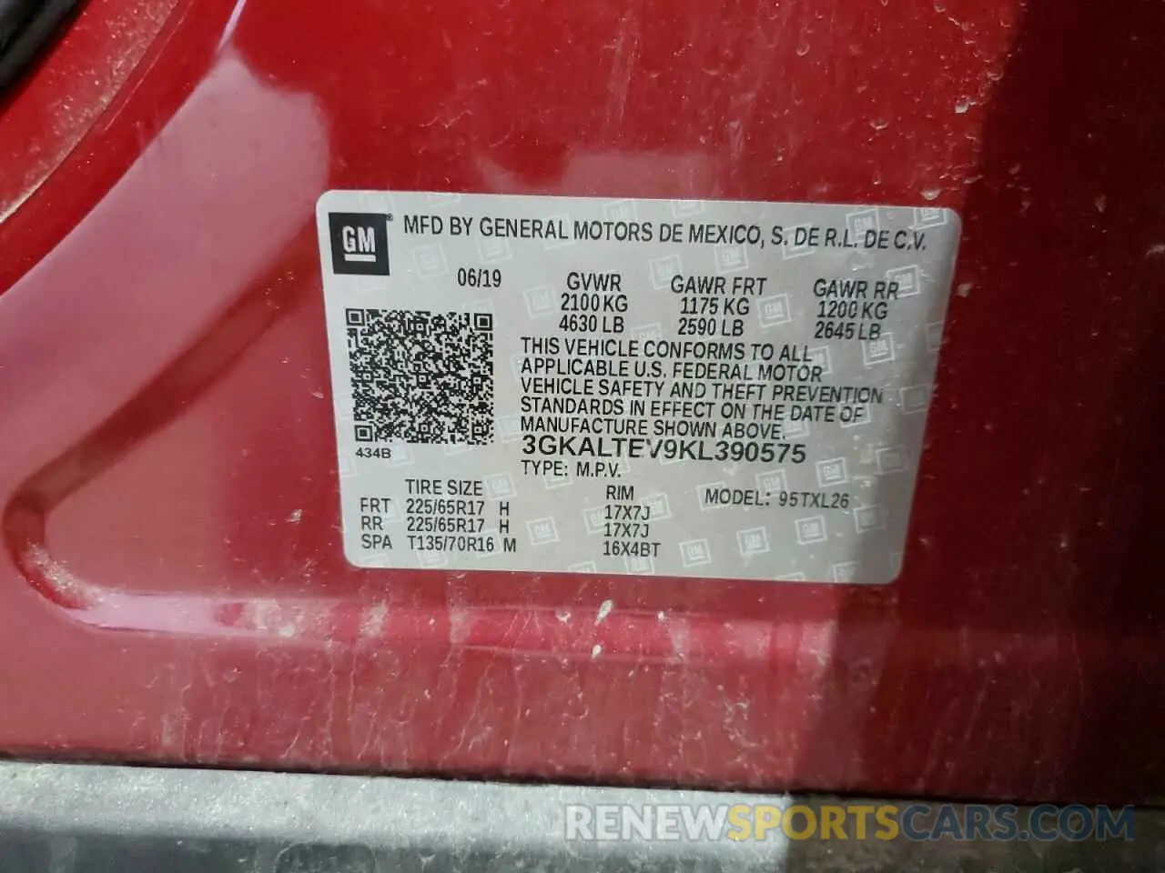 14 Photograph of a damaged car 3GKALTEV9KL390575 GMC TERRAIN 2019