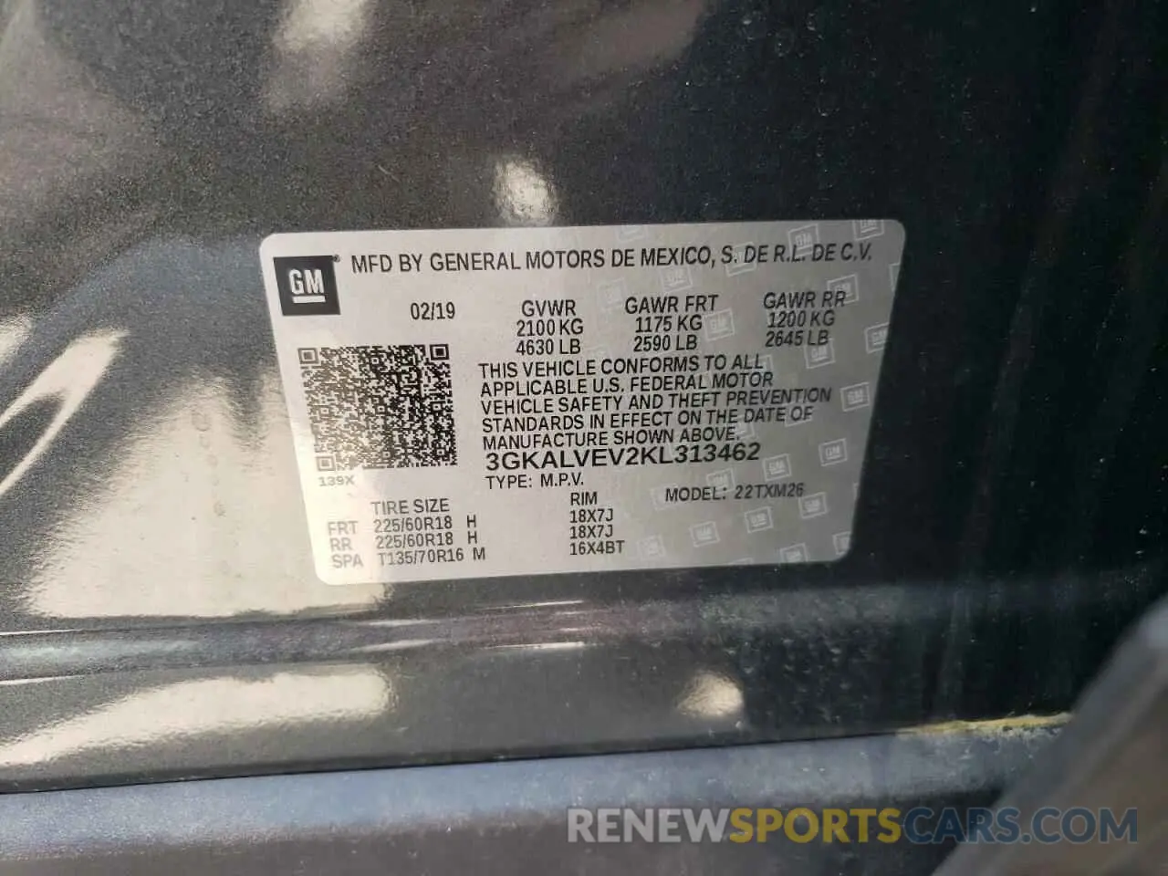13 Photograph of a damaged car 3GKALVEV2KL313462 GMC TERRAIN 2019