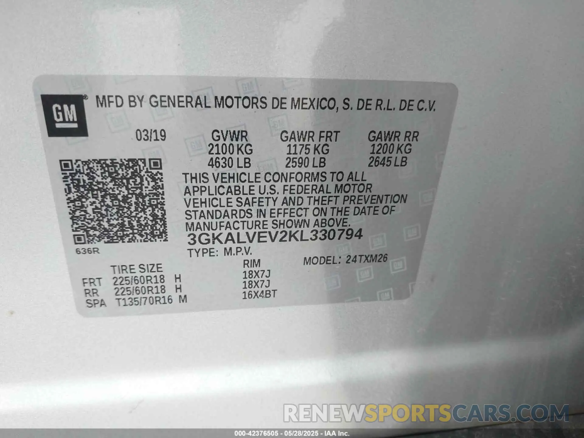 9 Photograph of a damaged car 3GKALVEV2KL330794 GMC TERRAIN 2019