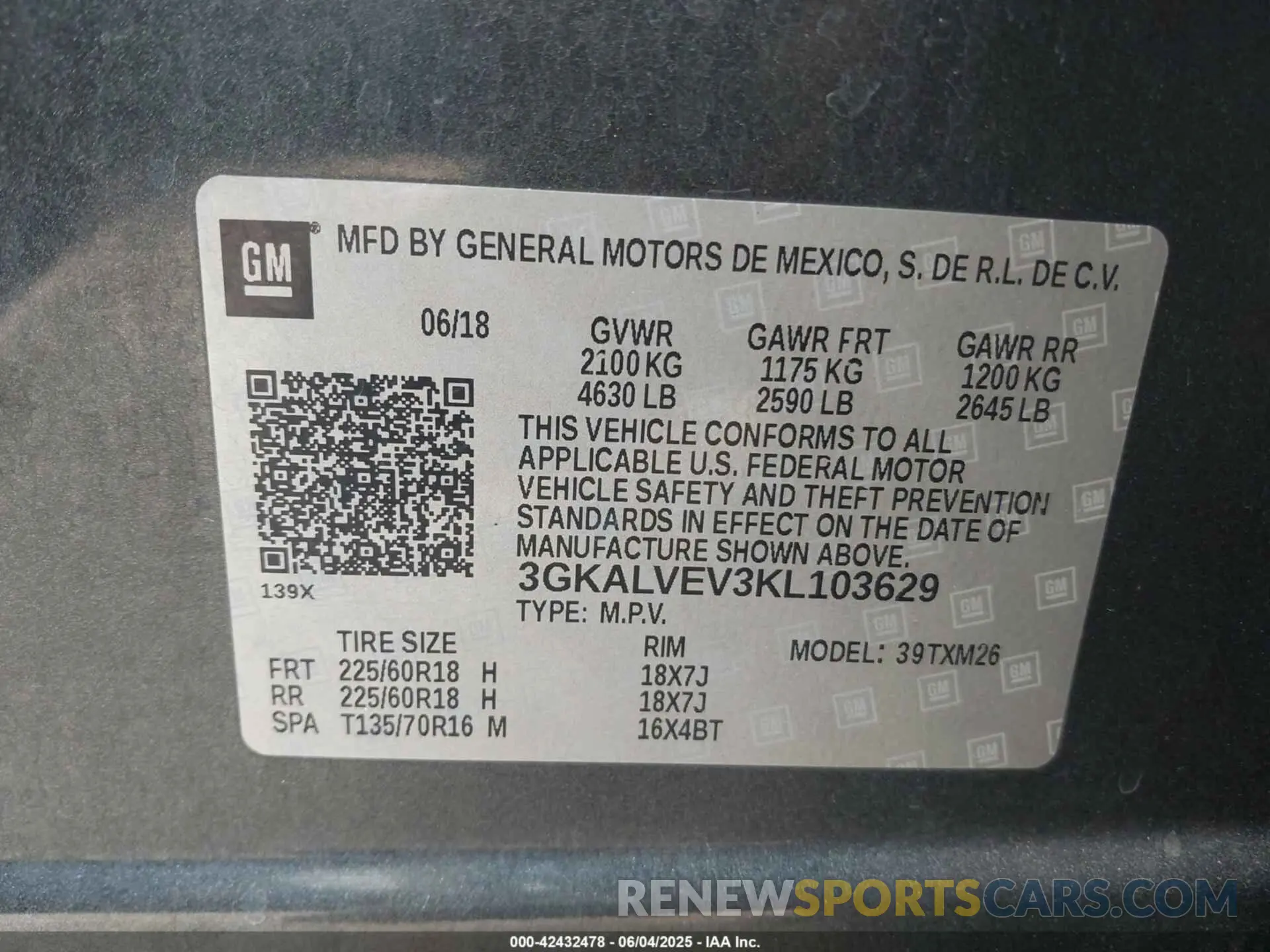 9 Photograph of a damaged car 3GKALVEV3KL103629 GMC TERRAIN 2019