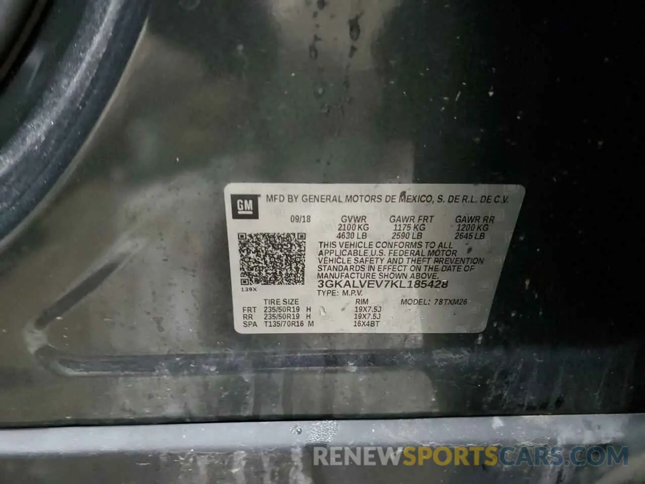 13 Photograph of a damaged car 3GKALVEV7KL185428 GMC TERRAIN 2019