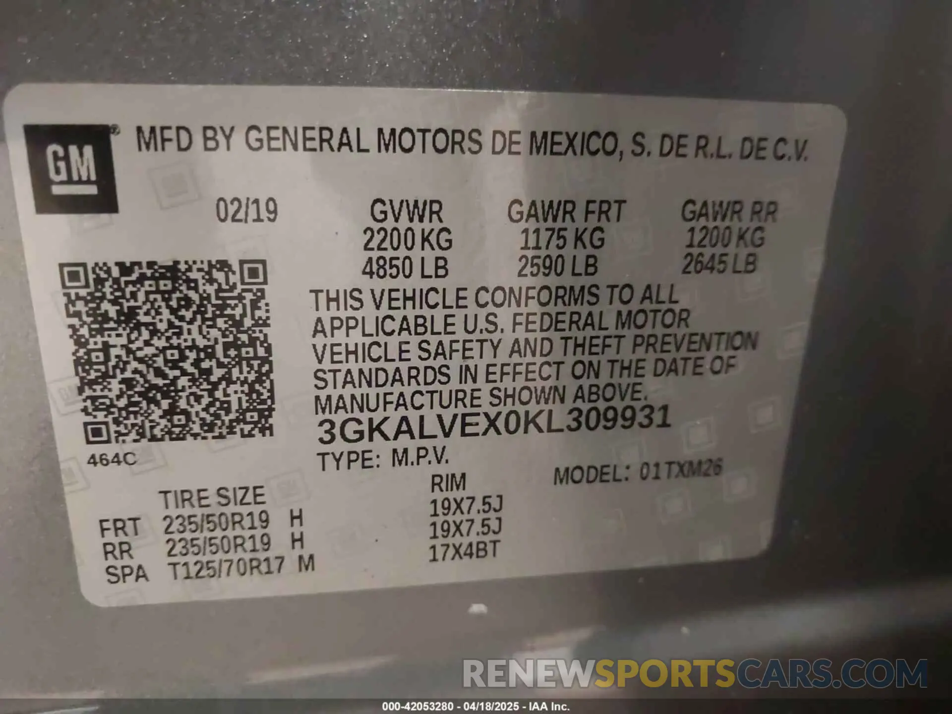 9 Photograph of a damaged car 3GKALVEX0KL309931 GMC TERRAIN 2019
