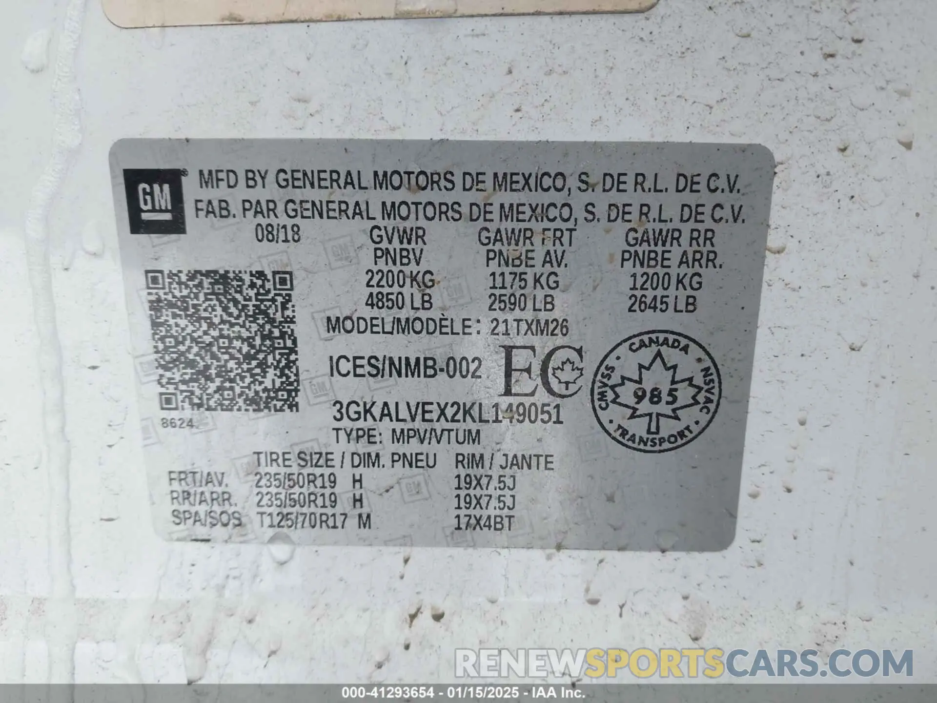 9 Photograph of a damaged car 3GKALVEX2KL149051 GMC TERRAIN 2019