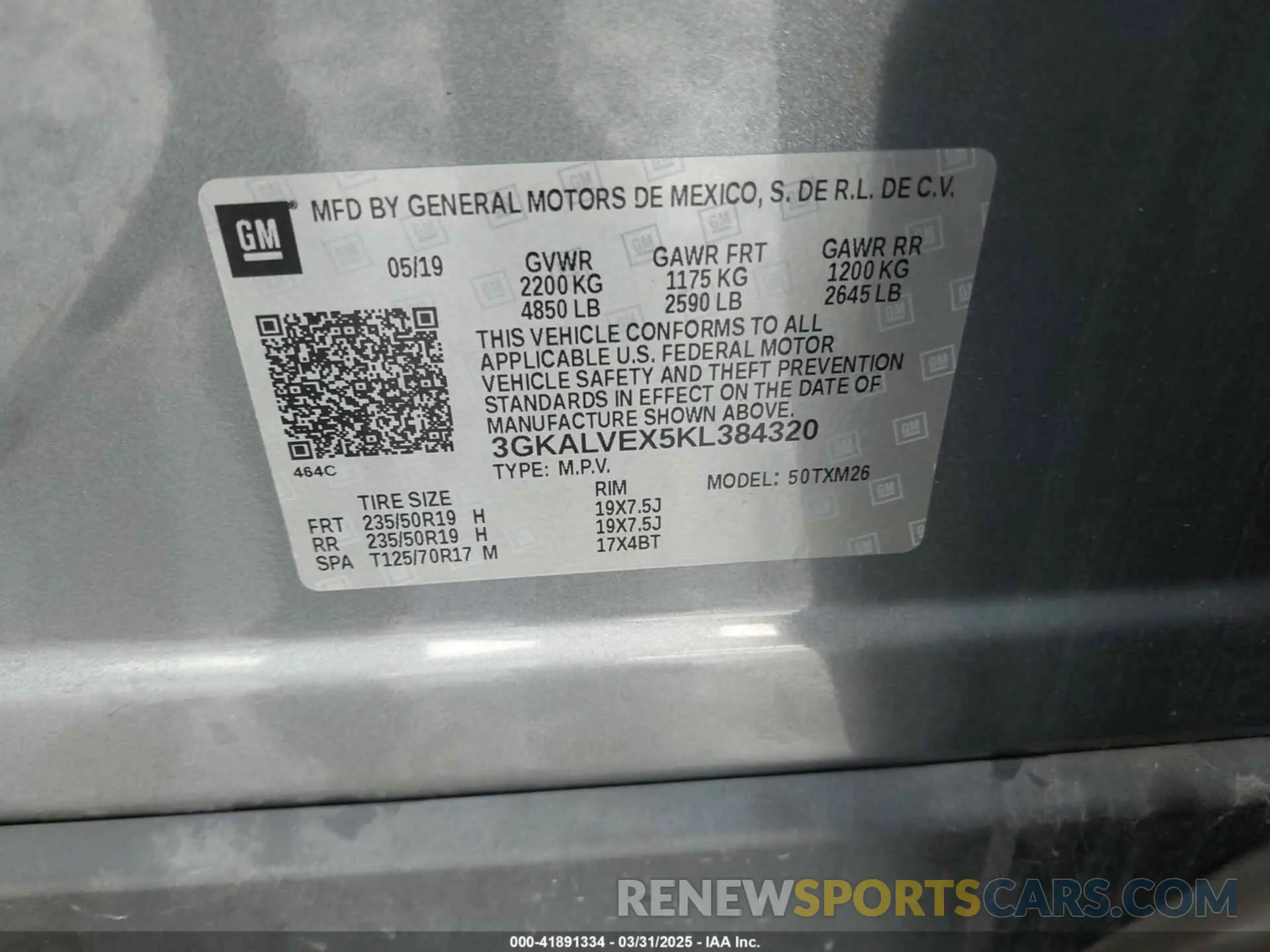 9 Photograph of a damaged car 3GKALVEX5KL384320 GMC TERRAIN 2019