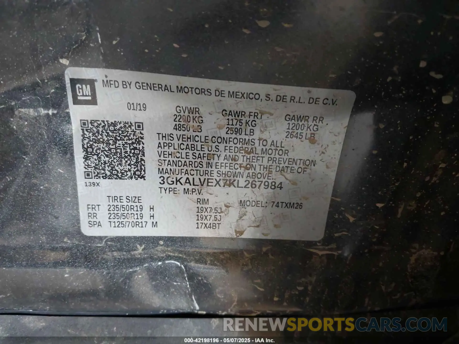 9 Photograph of a damaged car 3GKALVEX7KL267984 GMC TERRAIN 2019