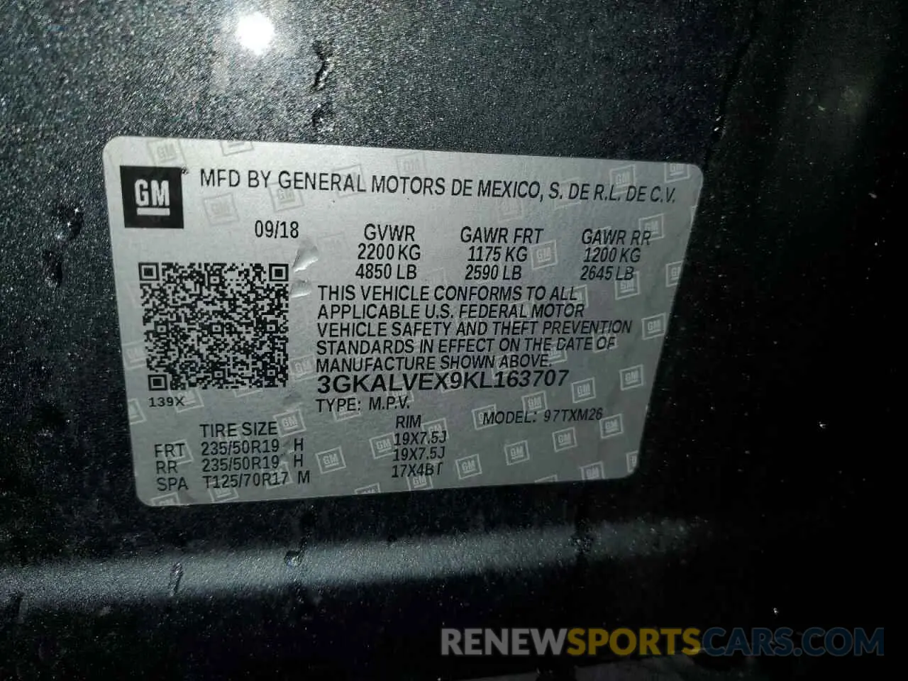 14 Photograph of a damaged car 3GKALVEX9KL163707 GMC TERRAIN 2019