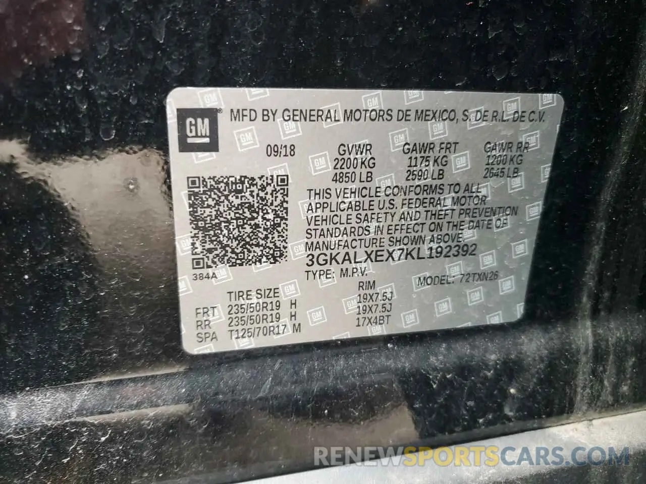 14 Photograph of a damaged car 3GKALXEX7KL192392 GMC TERRAIN 2019