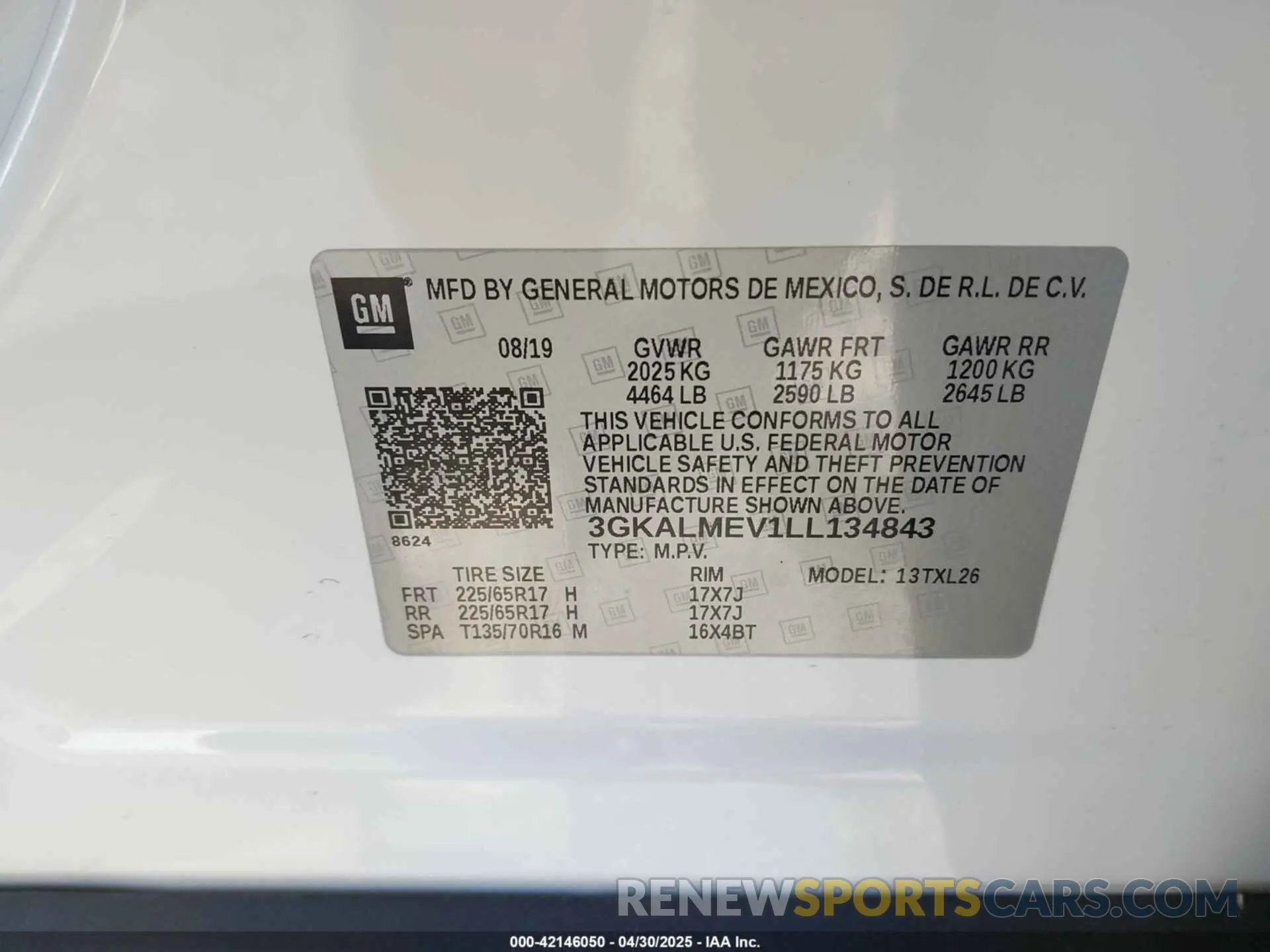 9 Photograph of a damaged car 3GKALMEV1LL134843 GMC TERRAIN 2020