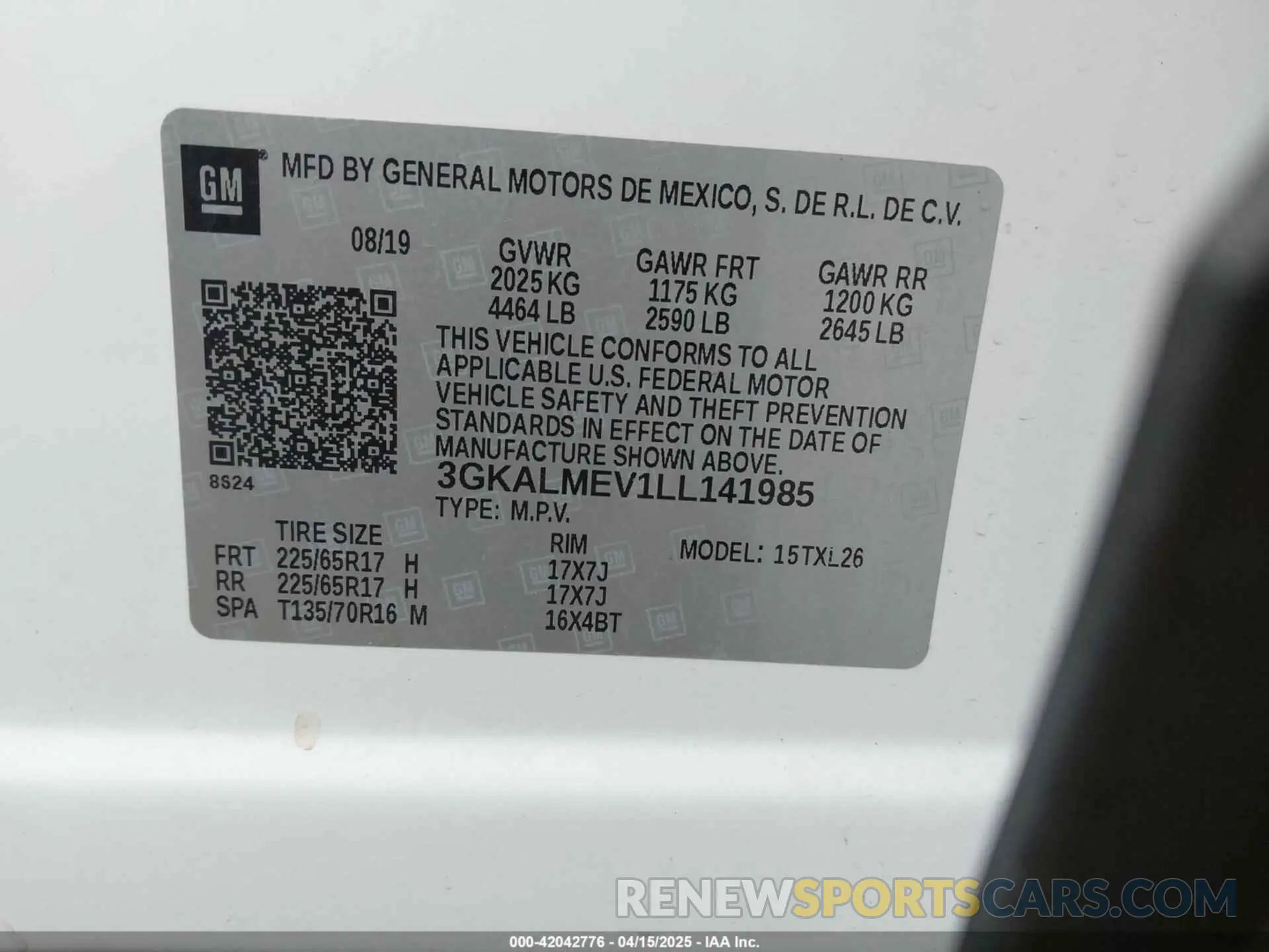 9 Photograph of a damaged car 3GKALMEV1LL141985 GMC TERRAIN 2020