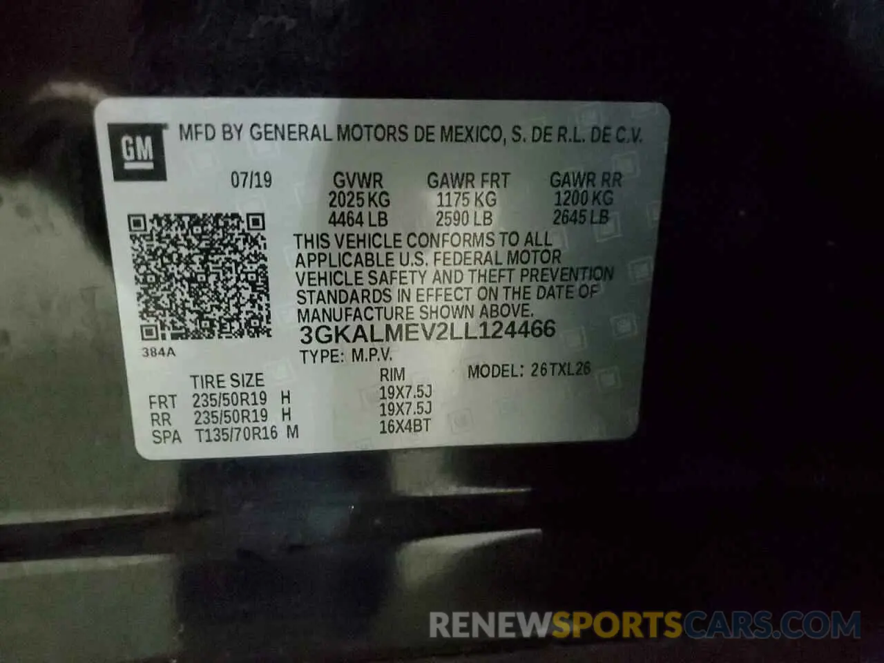 13 Photograph of a damaged car 3GKALMEV2LL124466 GMC TERRAIN 2020