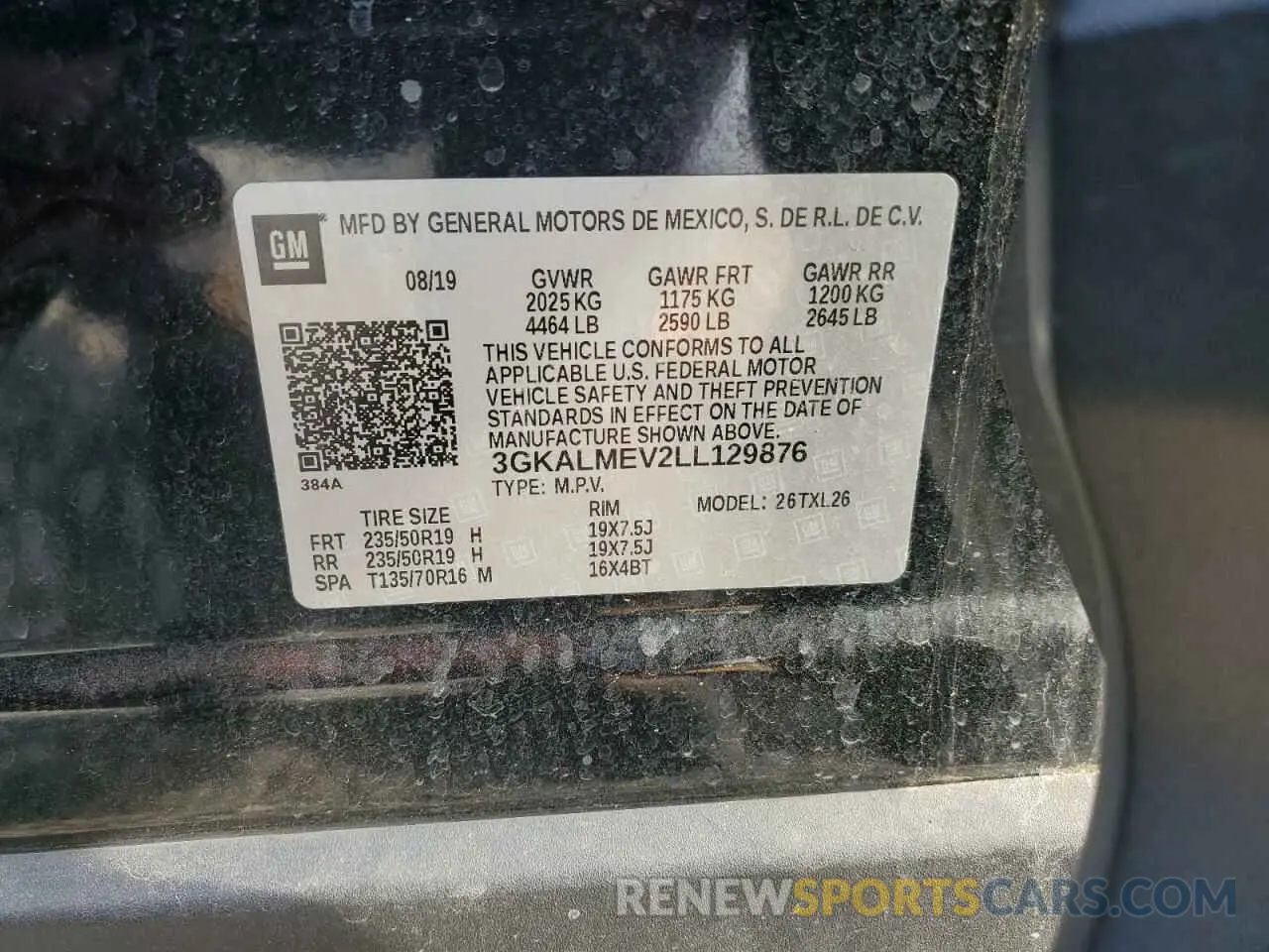 14 Photograph of a damaged car 3GKALMEV2LL129876 GMC TERRAIN 2020