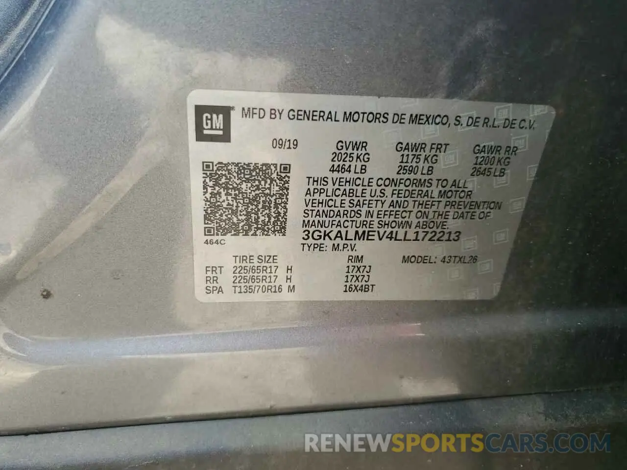16 Photograph of a damaged car 3GKALMEV4LL172213 GMC TERRAIN 2020