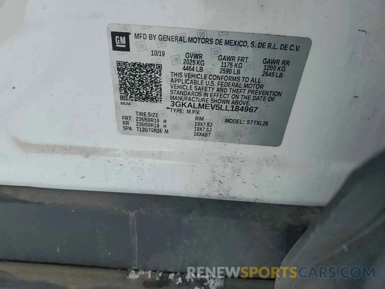 13 Photograph of a damaged car 3GKALMEV5LL184967 GMC TERRAIN 2020