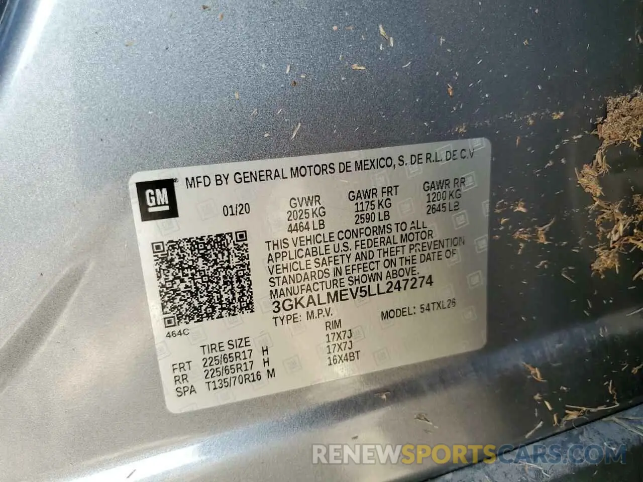 14 Photograph of a damaged car 3GKALMEV5LL247274 GMC TERRAIN 2020
