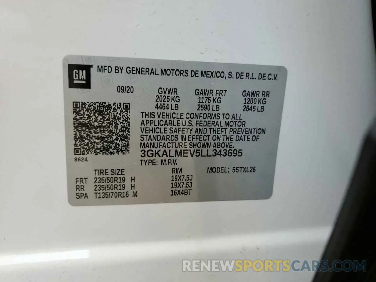 12 Photograph of a damaged car 3GKALMEV5LL343695 GMC TERRAIN 2020
