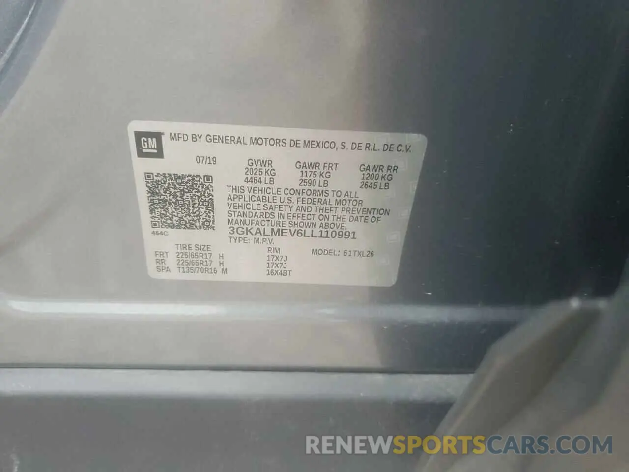 13 Photograph of a damaged car 3GKALMEV6LL110991 GMC TERRAIN 2020
