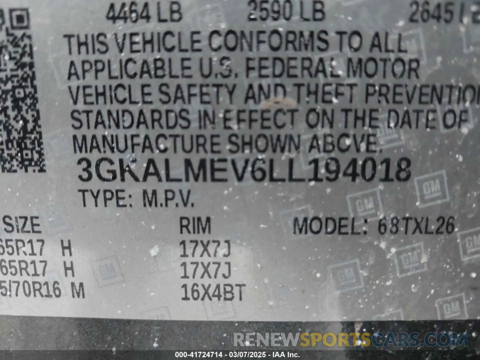 9 Photograph of a damaged car 3GKALMEV6LL194018 GMC TERRAIN 2020