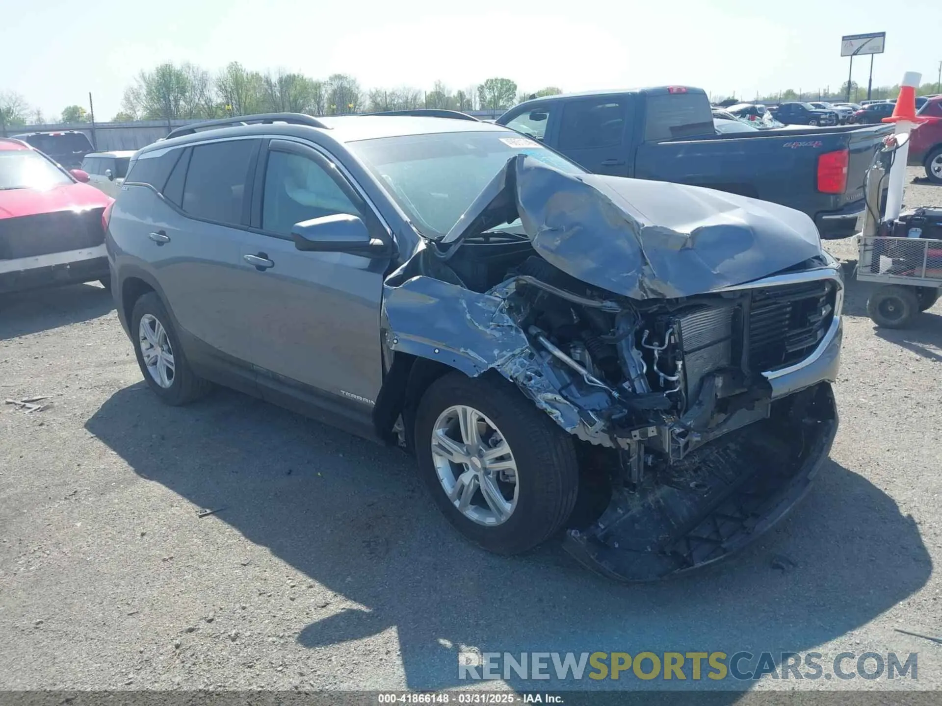 1 Photograph of a damaged car 3GKALMEV7LL195324 GMC TERRAIN 2020