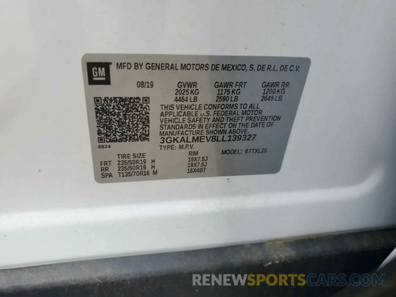 13 Photograph of a damaged car 3GKALMEV8LL139327 GMC TERRAIN 2020