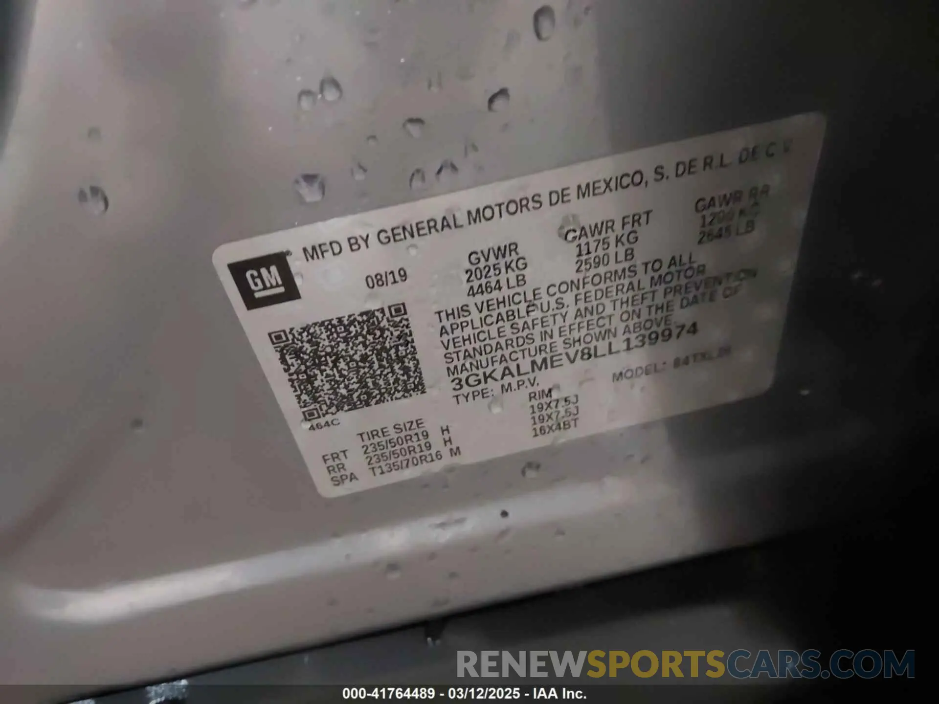 9 Photograph of a damaged car 3GKALMEV8LL139974 GMC TERRAIN 2020
