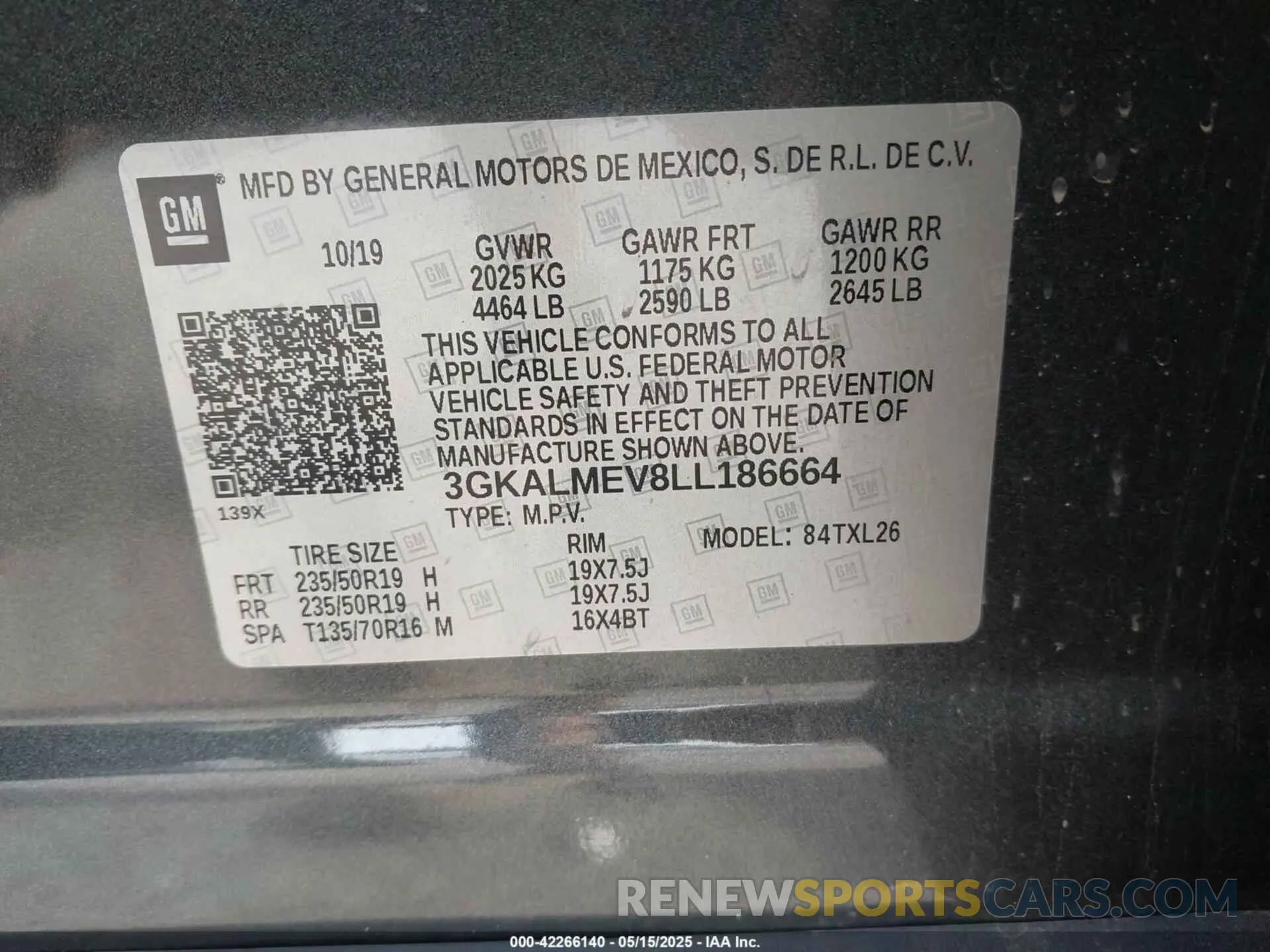 9 Photograph of a damaged car 3GKALMEV8LL186664 GMC TERRAIN 2020