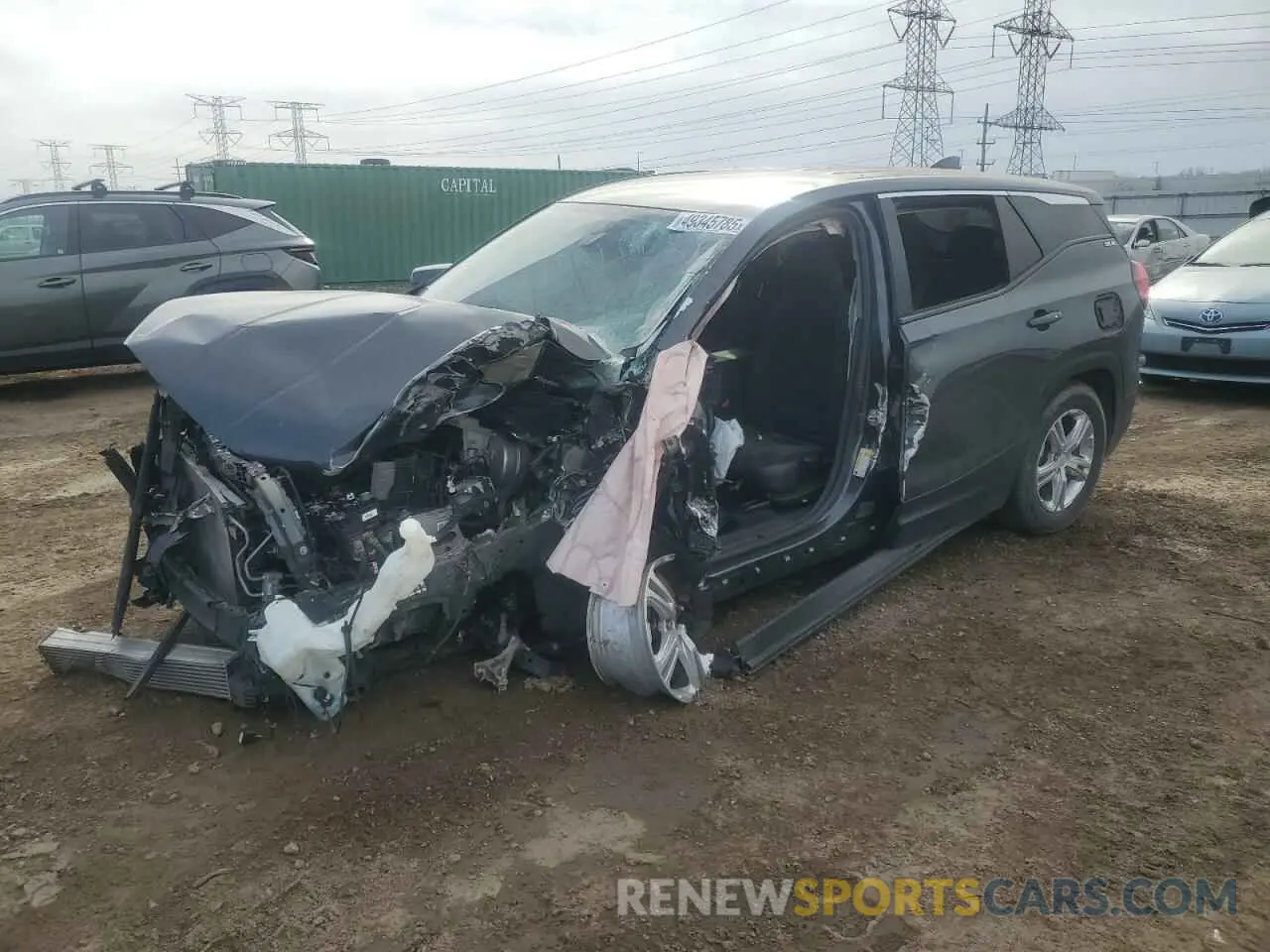 1 Photograph of a damaged car 3GKALMEV9LL134752 GMC TERRAIN 2020