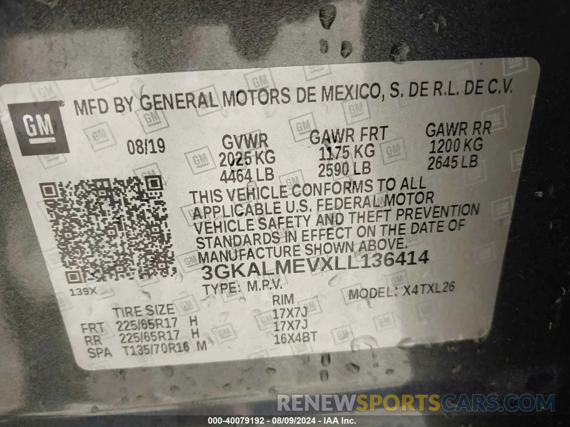 9 Photograph of a damaged car 3GKALMEVXLL136414 GMC TERRAIN 2020