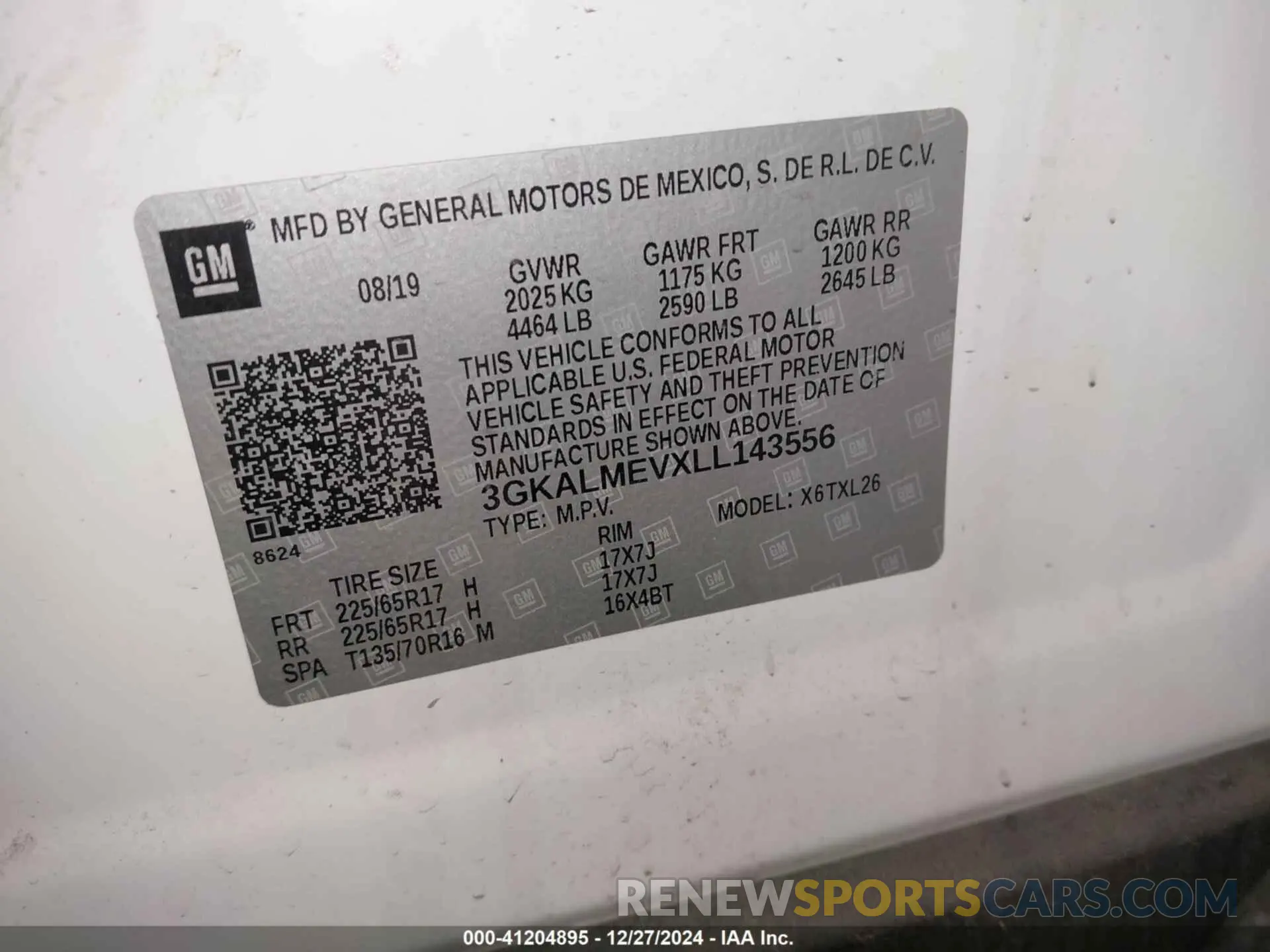 9 Photograph of a damaged car 3GKALMEVXLL143556 GMC TERRAIN 2020