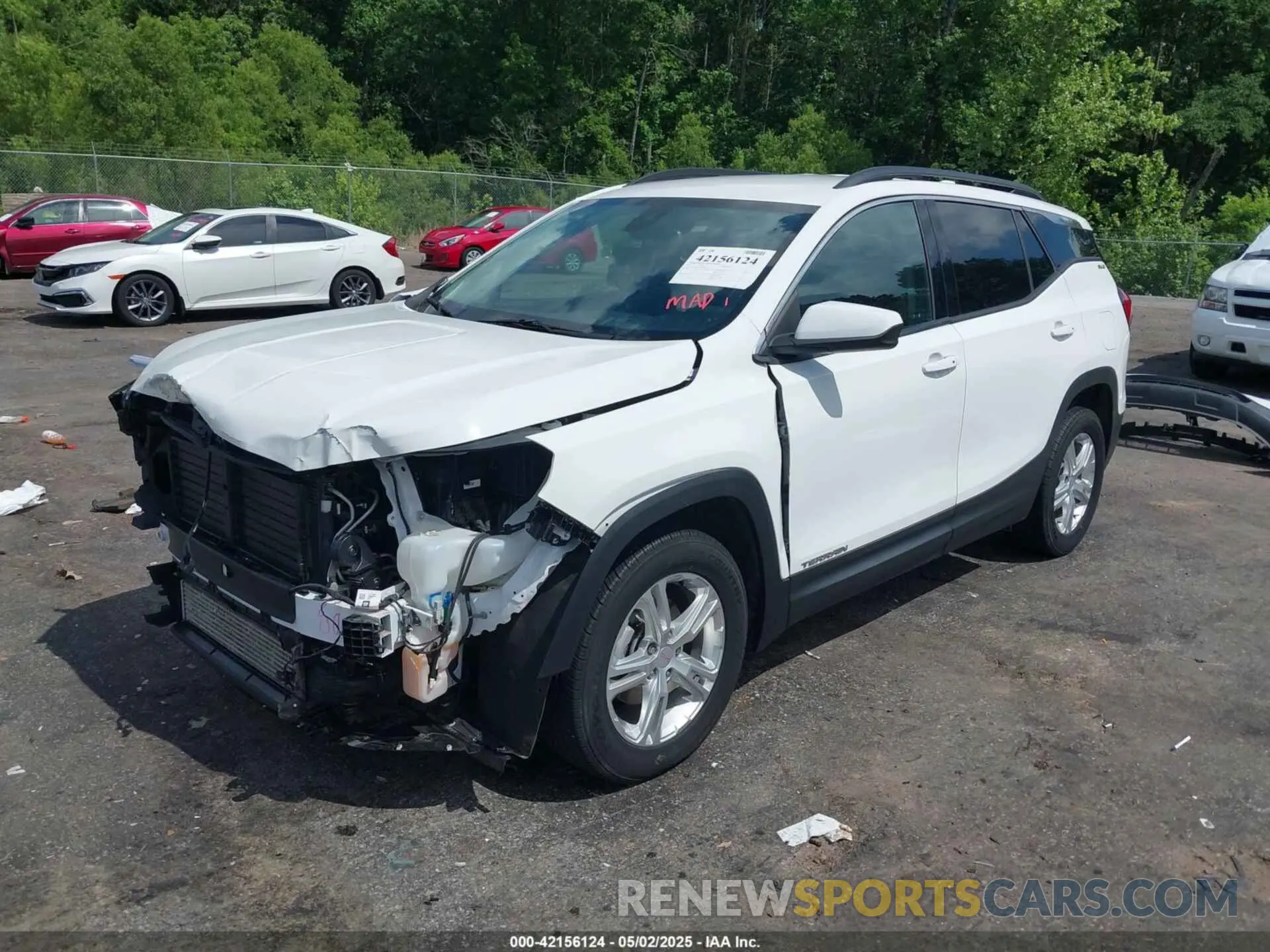 2 Photograph of a damaged car 3GKALMEVXLL298642 GMC TERRAIN 2020