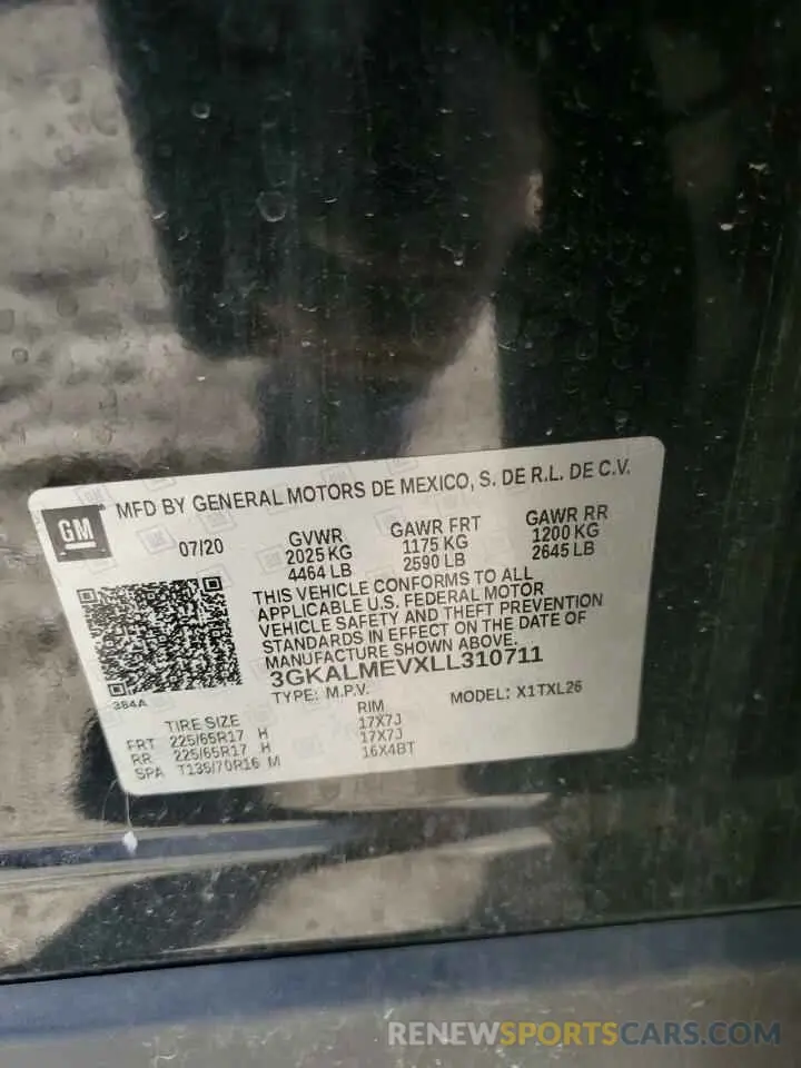 15 Photograph of a damaged car 3GKALMEVXLL310711 GMC TERRAIN 2020