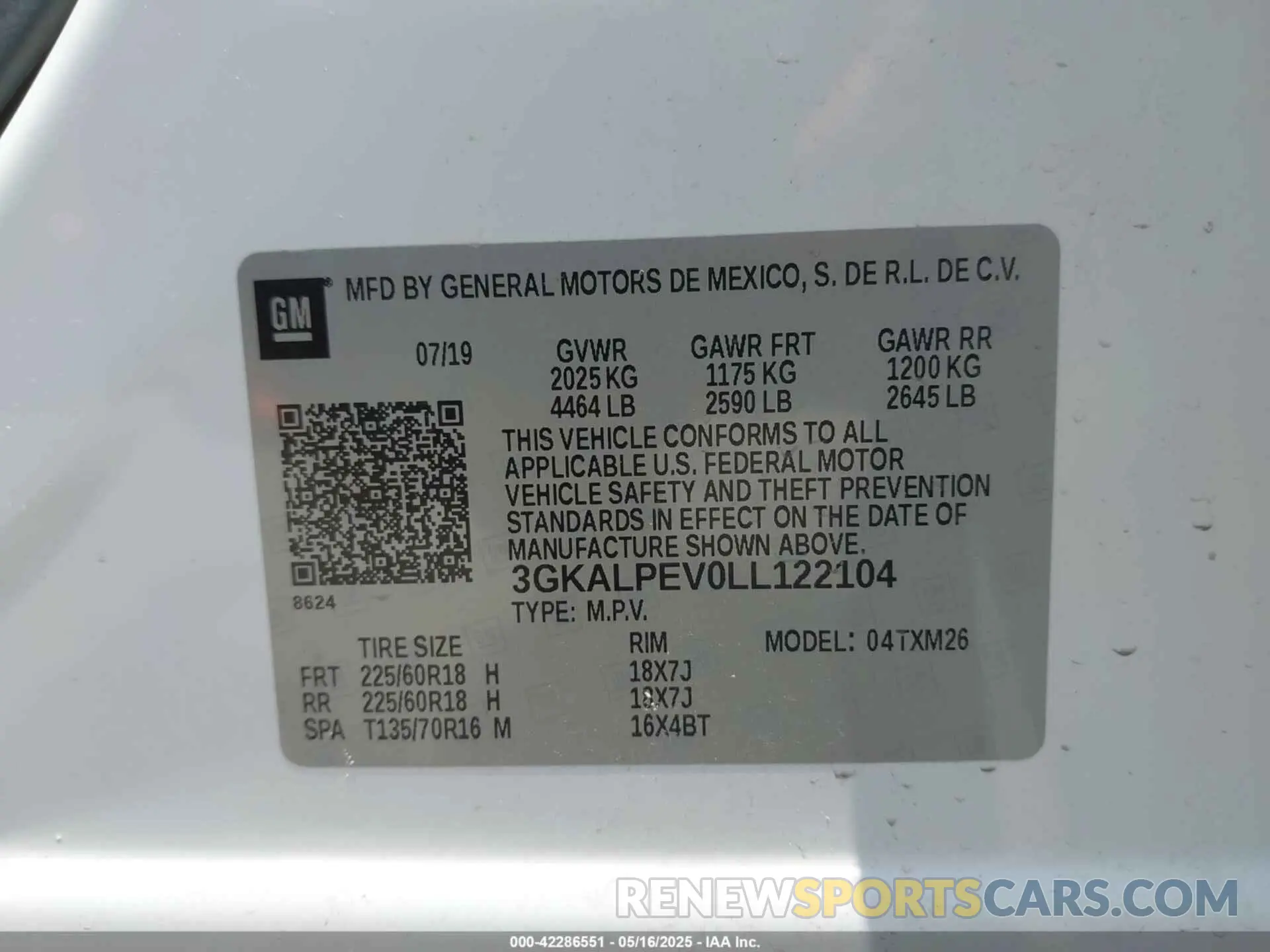 9 Photograph of a damaged car 3GKALPEV0LL122104 GMC TERRAIN 2020